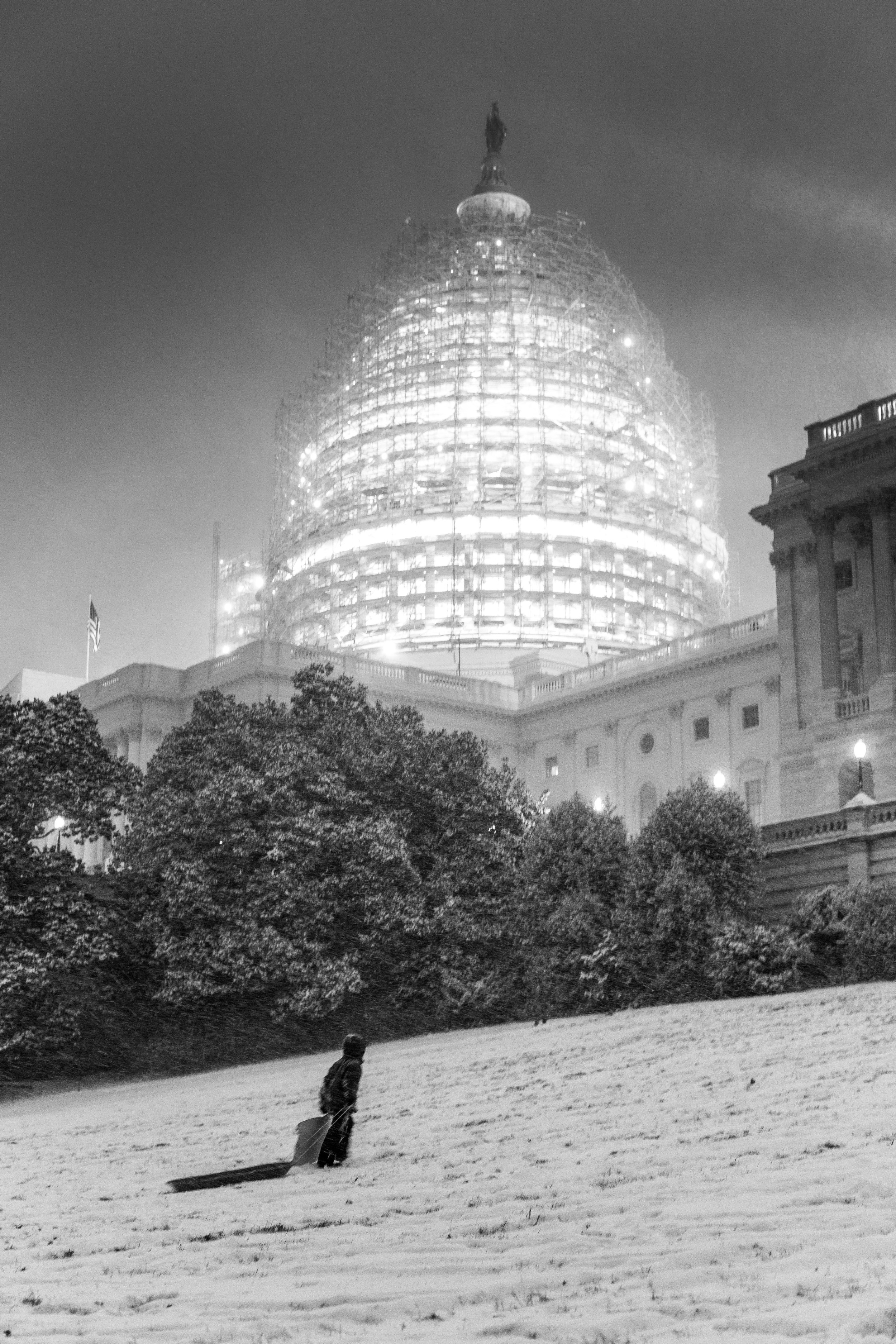  Sledding on The Hill.&nbsp; 