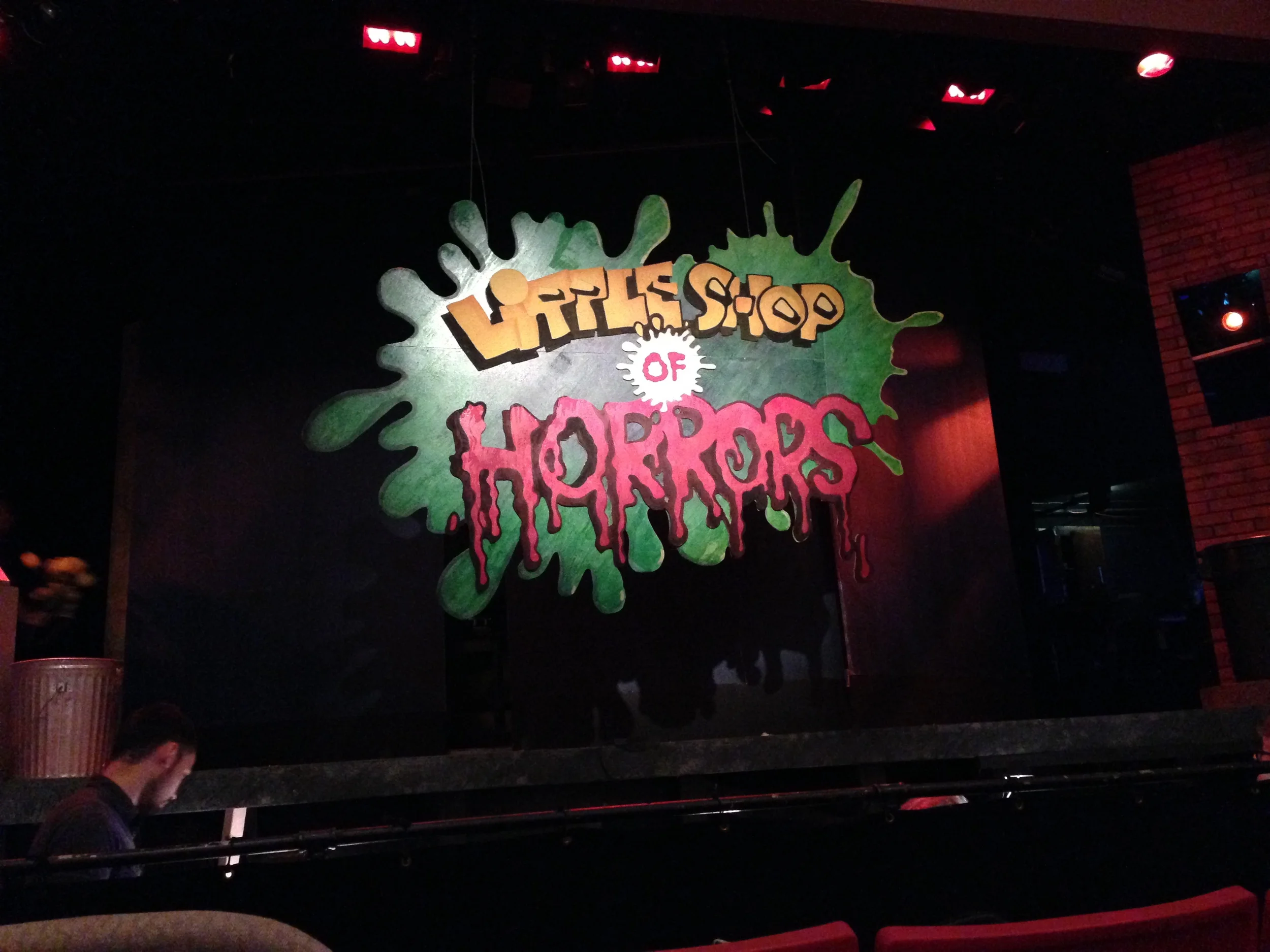 Show placard for&nbsp; Little Shop of Horrors&nbsp; at The Barnstormers Theatre in Tamworth, NH 