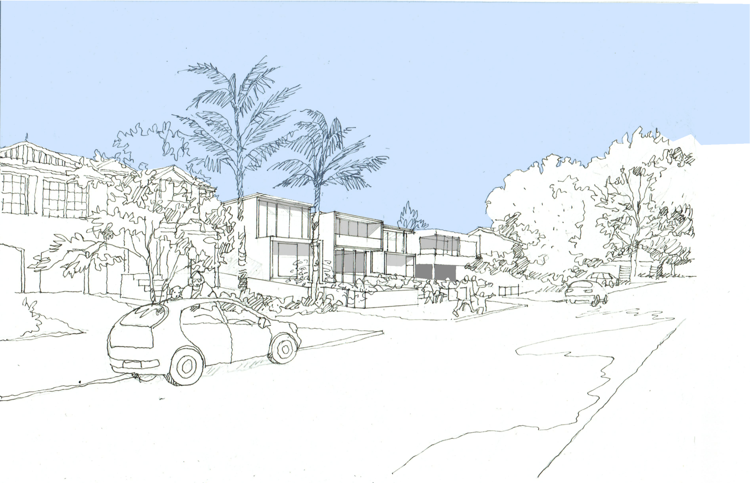 Context Street View of 4 dwelling courtyard development in Marsfield