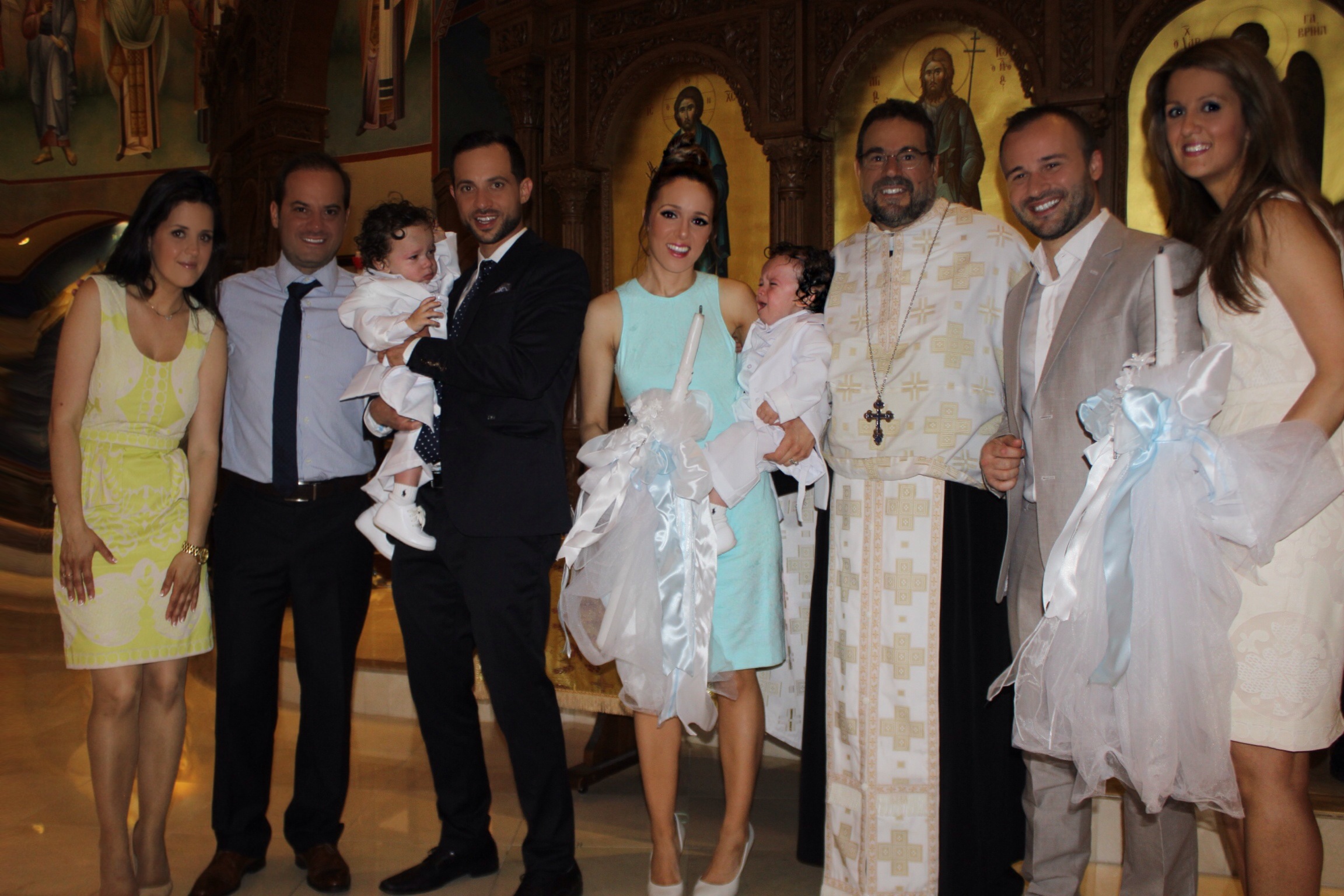 Koubari (starting from the left) Georgia Alexatos, Agapios Papadamatiou, George Boosalis Kalomira, The Rev. Protopresbyter Father Konstantino Pavlakos, George Giannou, Eleni Sarantis