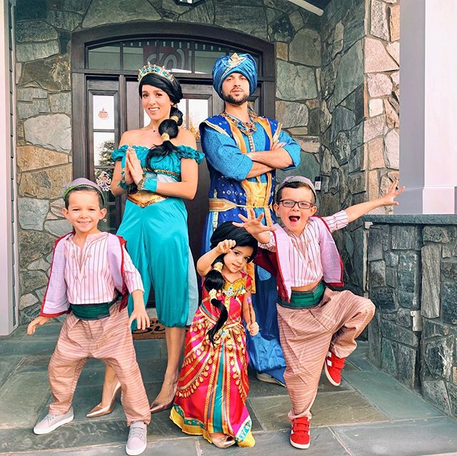 I hope everyone had a great Halloween last night! Didn&rsquo;t get to post our family picture! #aladdin #halloween2019