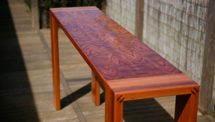 Book matched Blackwood Hall Table.