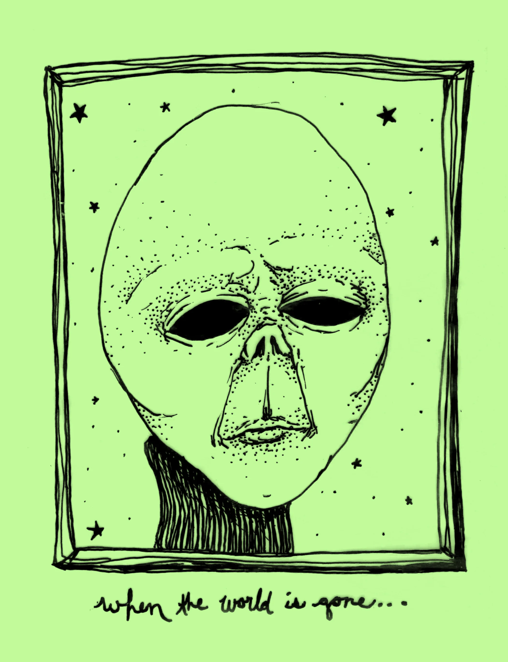 Pen and ink alien series