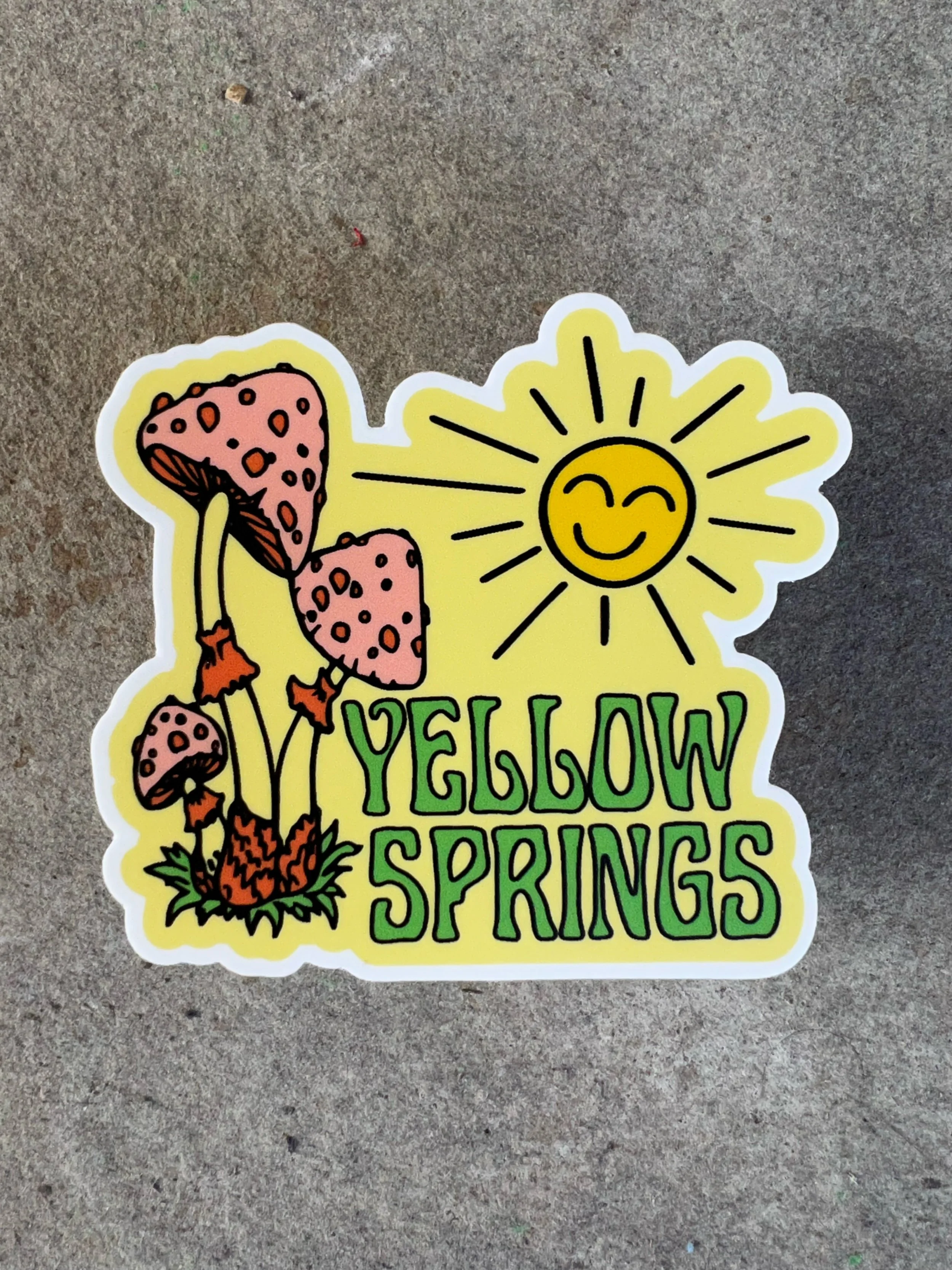 HAPPY YELLOW SPRINGS NATURE STICKER