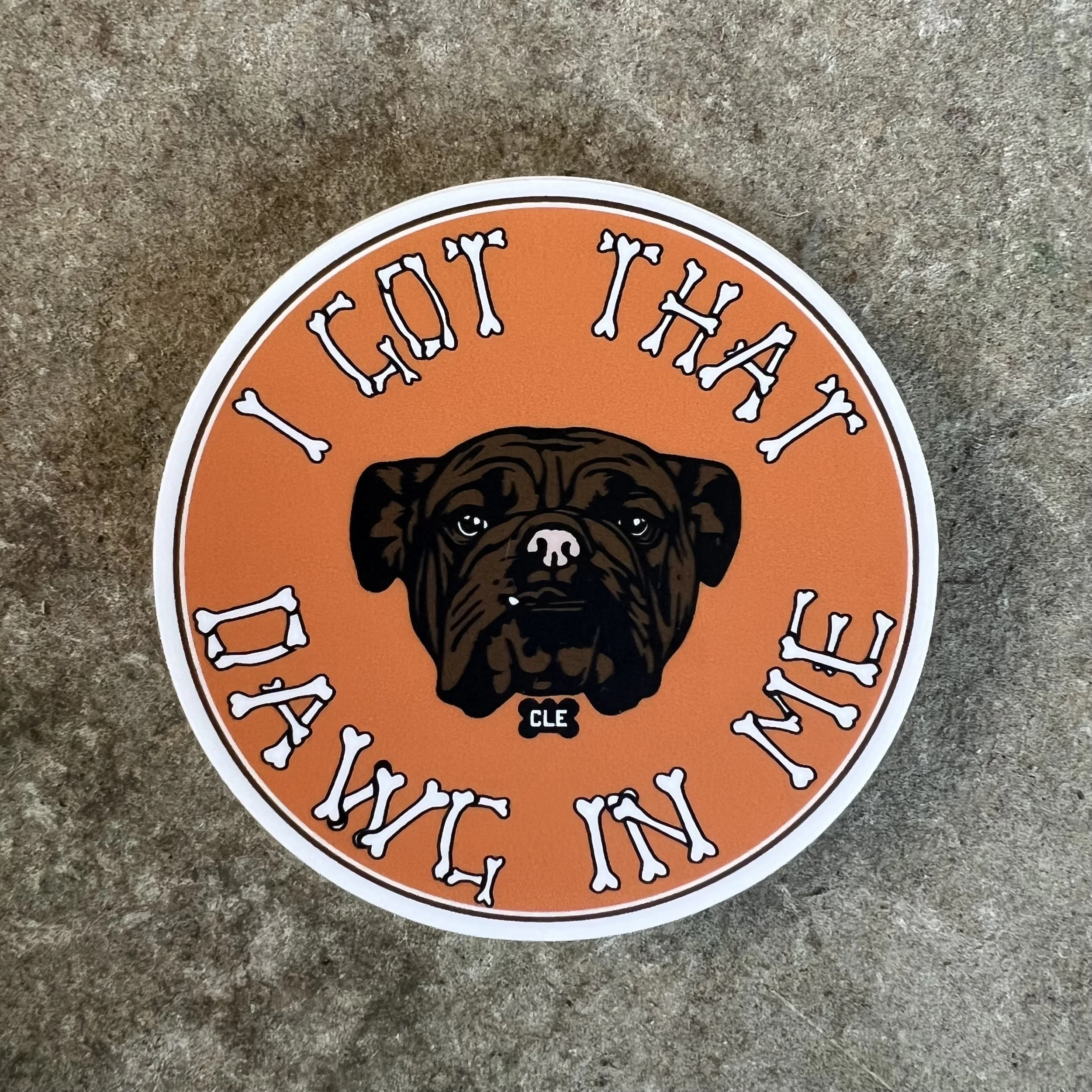 BROWNS DAWG IN ME STICKER