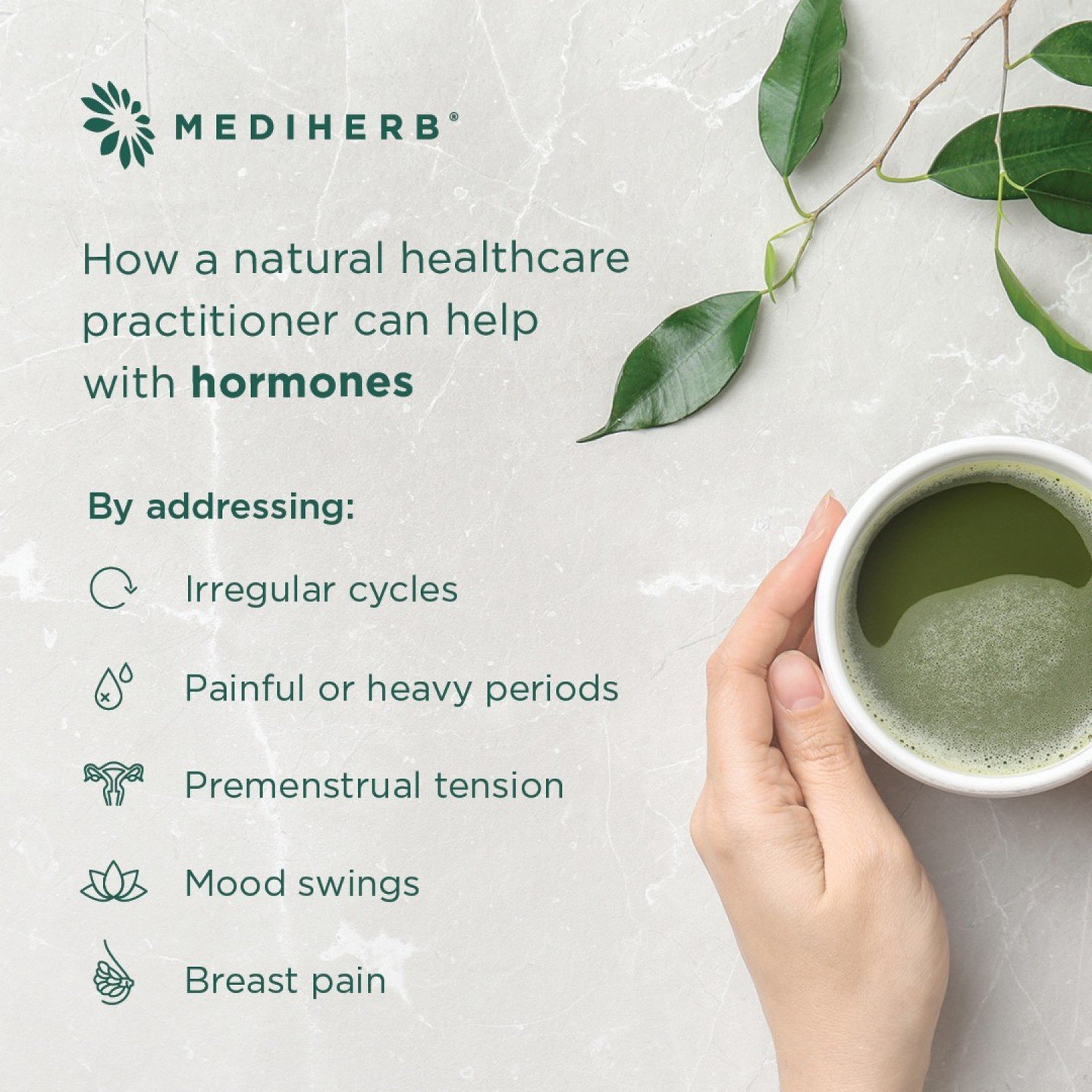 Oestrogen and progesterone naturally fluctuate during the menstrual cycle, however imbalances in hormones may exacerbate premenstrual tension and period-related symptoms.

The delicate balance of hormones is influenced by many factors including your 
