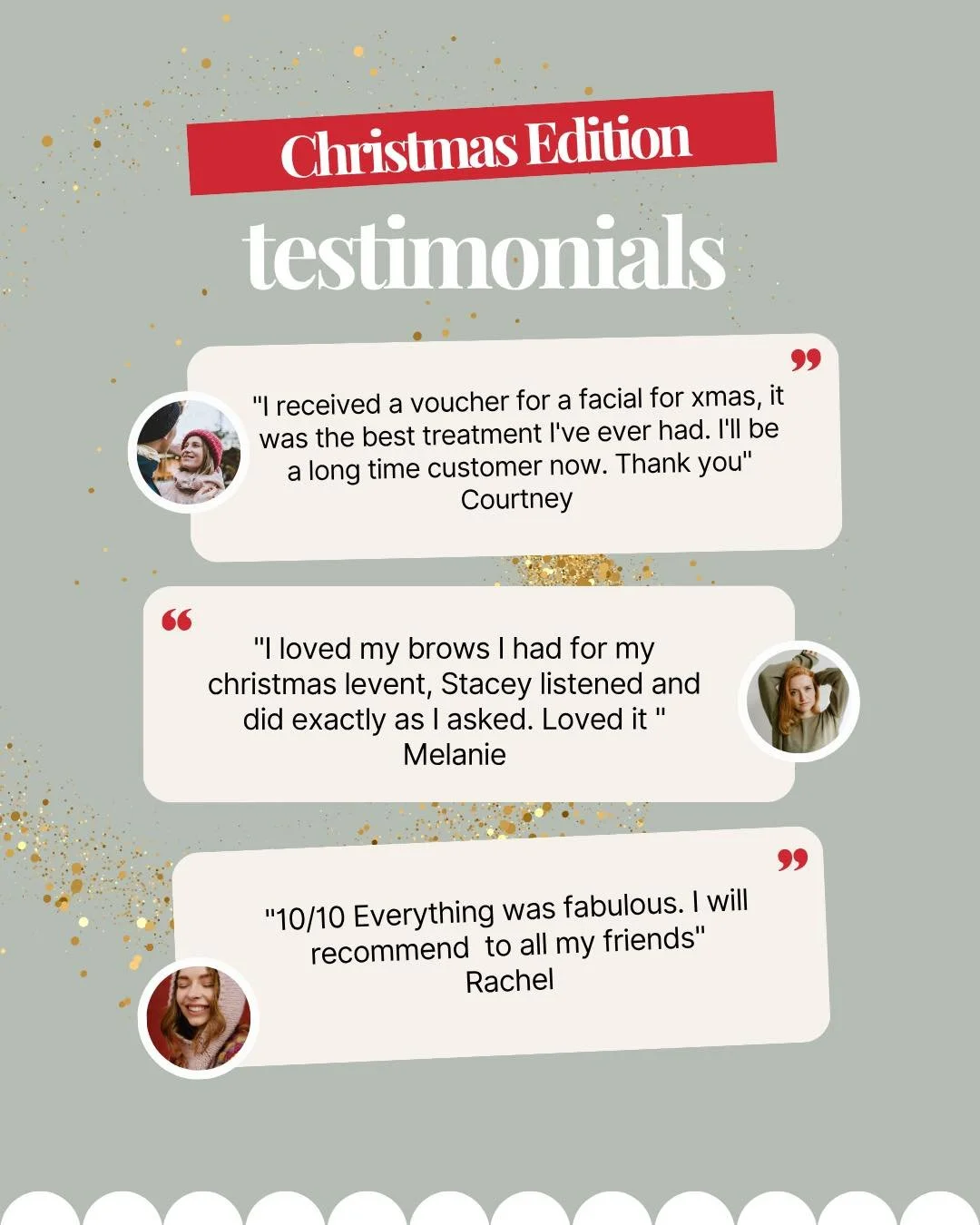 Don&rsquo;t forget to book your festive appointments! Click to book online: https://bit.ly/fi_book
Spots are filling fast before Christmas. 

#FacialImpressionsAvalon #christmasglow