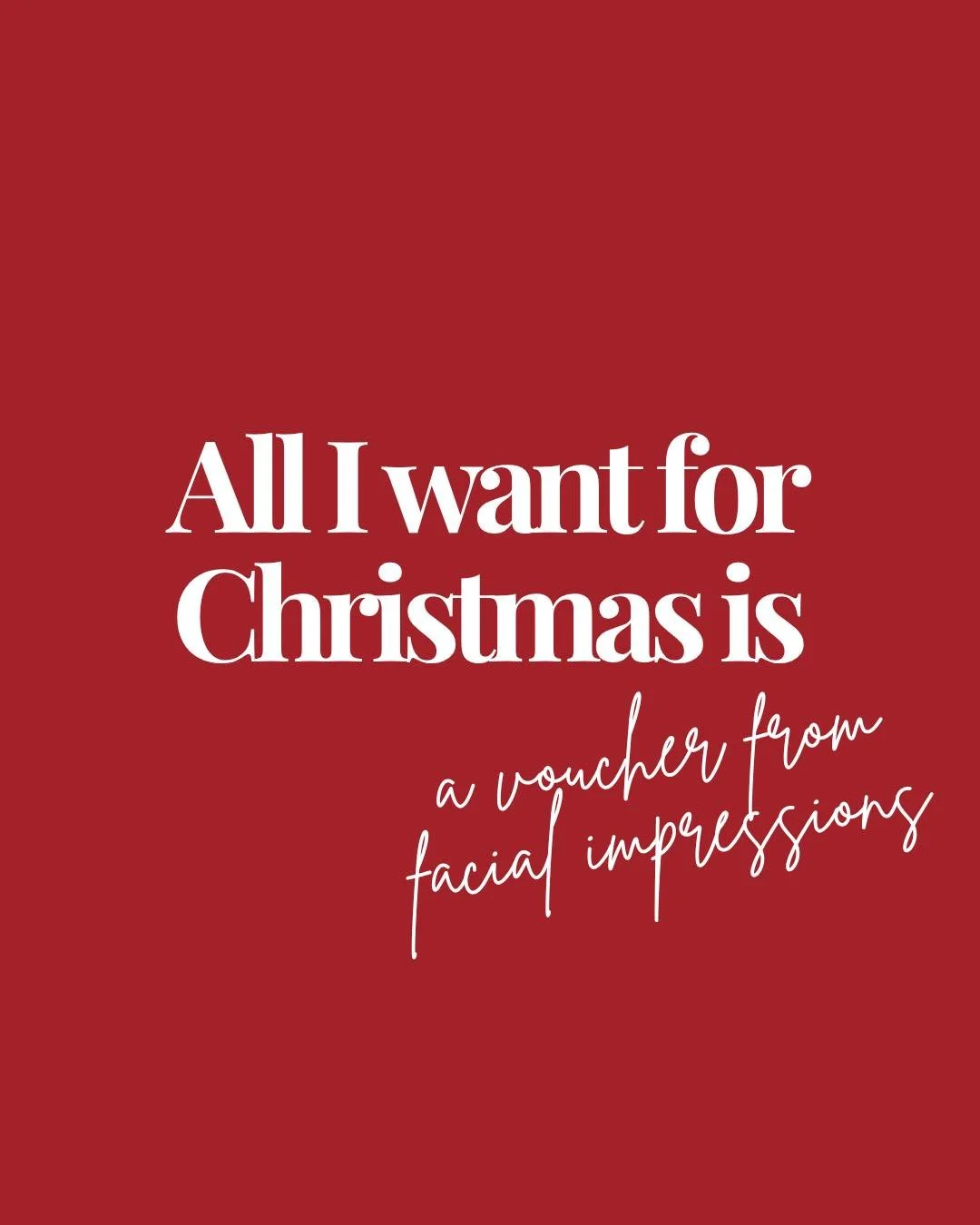 🎄 Gift the Glow this Christmas 🎄
Purchase a Facial Impressions gift voucher valued at $150+ and receive an extra 25% bonus value!

Perfect for skincare lovers, self-care enthusiasts, or anyone who deserves a little pampering this festive season.

W