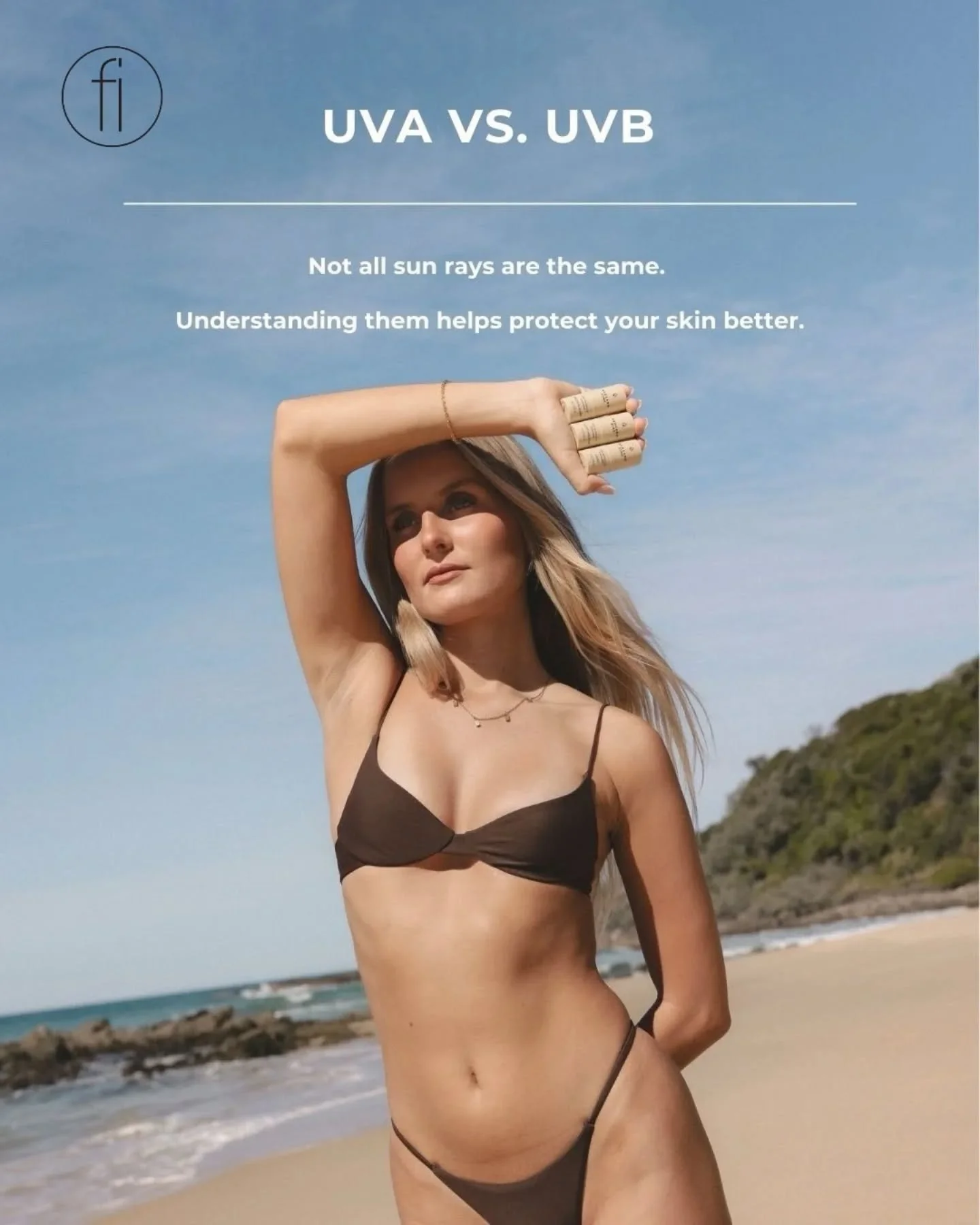 Your sunscreen needs to protect against two different types of UV damage ✨

UVA and UVB rays affect your skin in completely different ways.

UVB rays cause sunburn. They damage the surface of your skin and are strongest during summer and midday. Thes