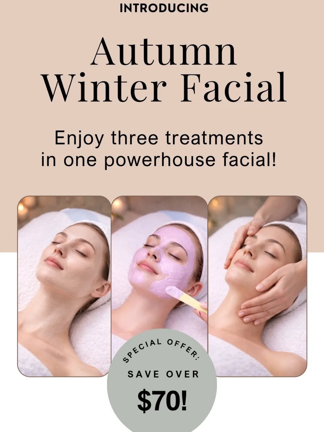 Your skin feels the shift before you even notice it in the mirror ✨ 

The Autumn Winter Facial was built for exactly this moment. When the air gets colder, your skin loses comfort, hydration, and softness faster than your routine can replace it.

Thr