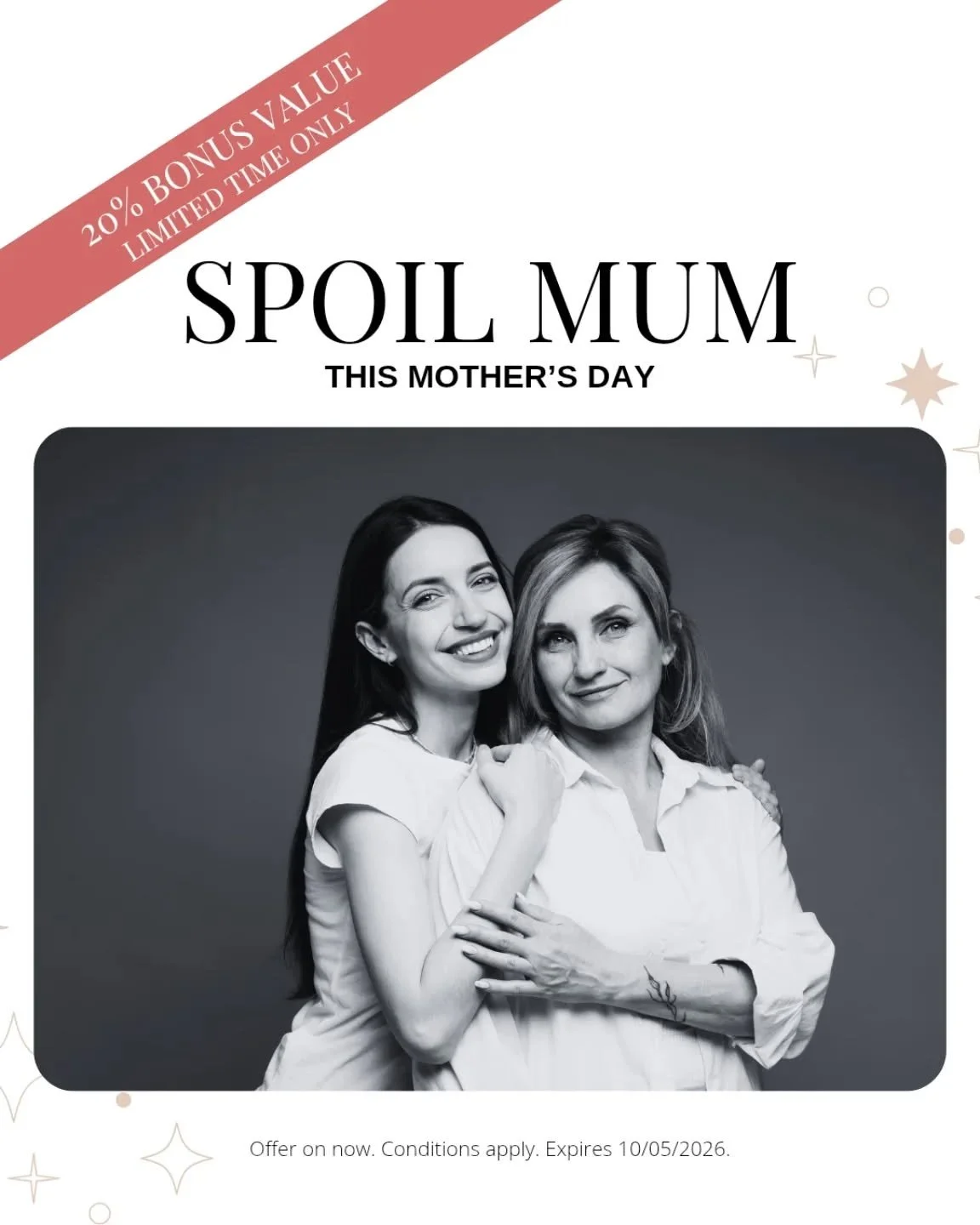 She has always put everyone else first ✨ 

This Mother's Day, it is her turn. Give Mum the gift of professional skincare and the time to actually enjoy it.

Facial Impressions gift vouchers now come with 20% bonus value for a limited time only. More 