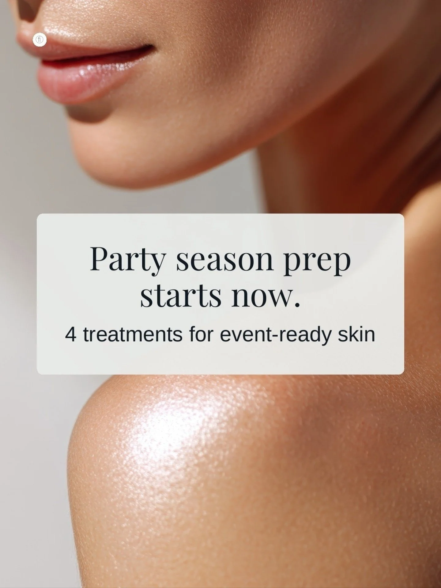 Party season prep starts now.

Great party skin is booked months ahead. Skin needling and peels build results over a few sessions &mdash; start in October and December is all glow.

Swipe for 4 treatments for event-ready skin: The Pink Treatment, Sot