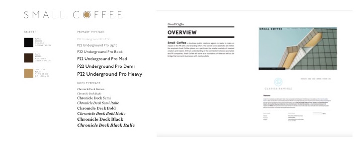 Adil helped me conceptualize Small Coffee's visual identify from start to finish. 