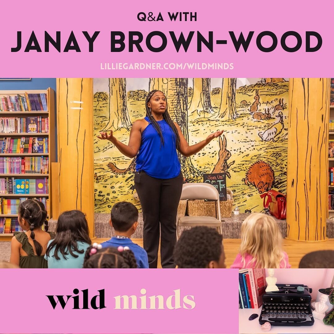 I loved chatting with award-winning children&rsquo;s book author @janaybrownwood for the latest Q&amp;A on Wild Minds (my blog about the creative process)! JaNay&rsquo;s interest in writing emerged from her dislike of reading as a kid: &ldquo;We know