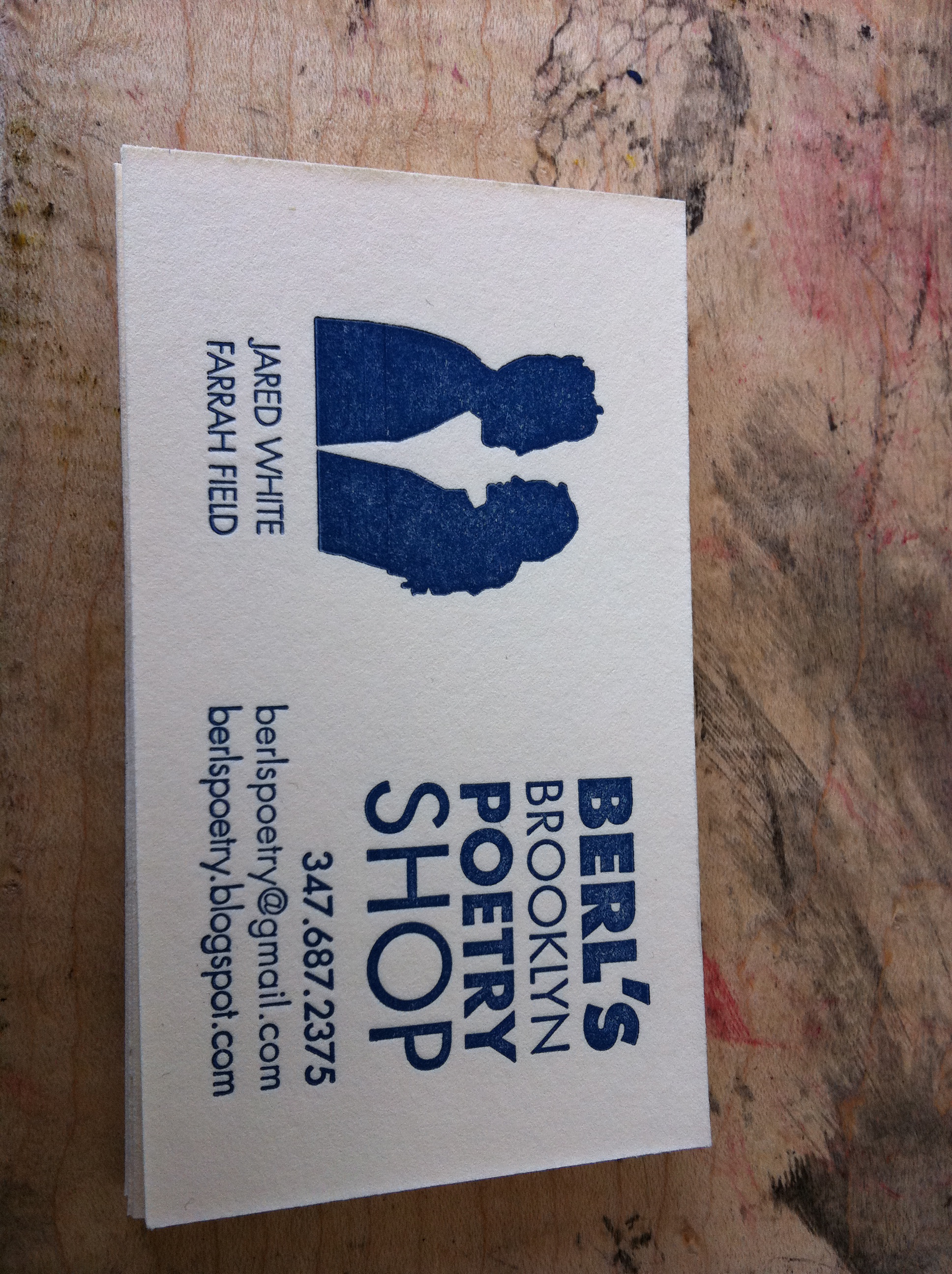  Our original Berl's business card (it also comes in orange!). 