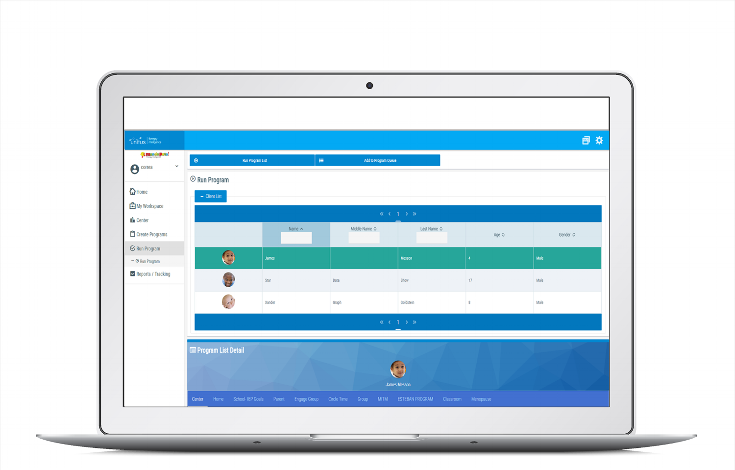 Subscribe to UnitusTI, log in, load client data and begin working. Take data through any device or computer and share clients progress instantly with HIPAA/Ferpa friendly security.
