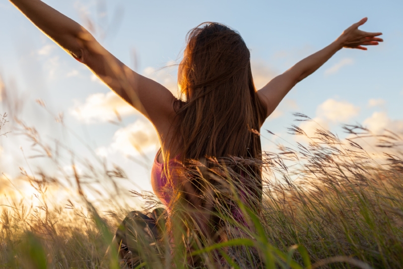 Feeling free in nature.