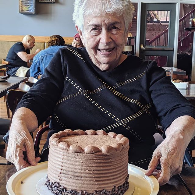 My grandma is 95 today!! The most delicious sugar-free cake anyone at the table had ever tasted by @thebountifulbaker 
#cakeday #birthday #grandma