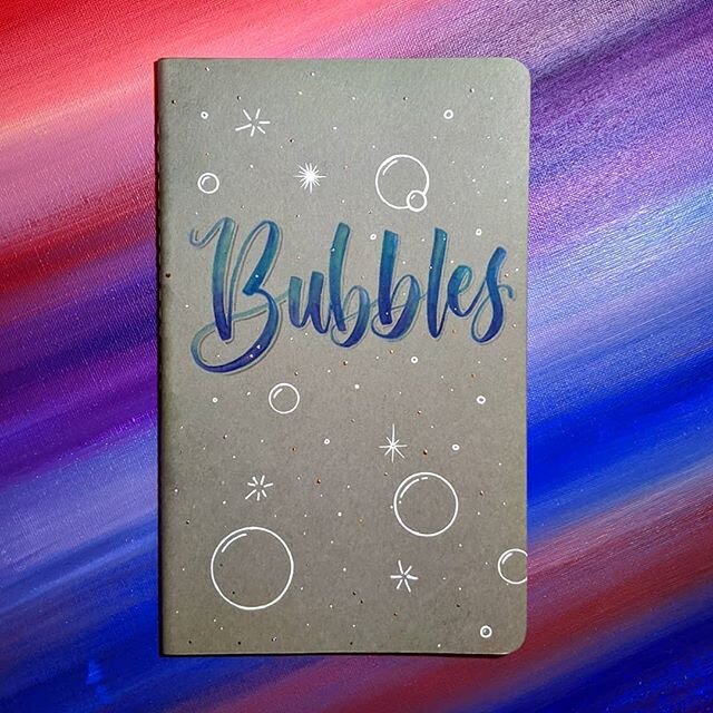 Notebook customization for my roomie. If there is something you want personalized, don't hesitate to reach out. This is a @moleskine notebook using @tombowusa dual brush pens for lettering and @sakuraofamerica quickie glue for the foil dots. .
.
.
.
