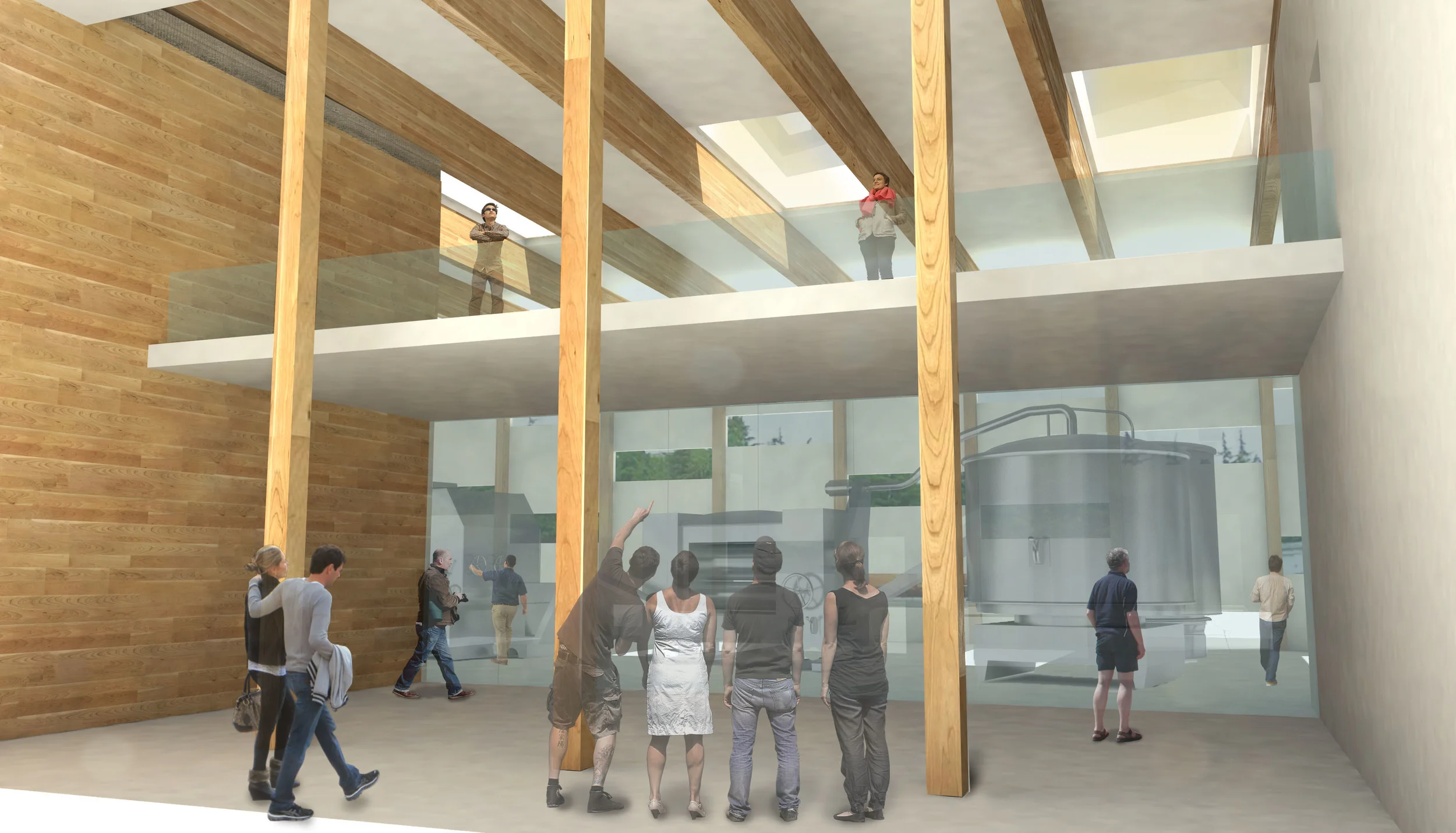public meeting hall and observation room
