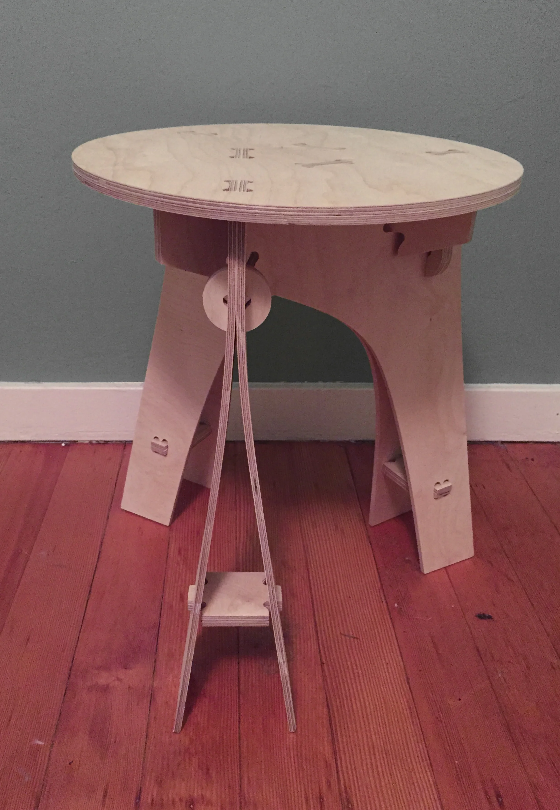 cnc routed flatpack stool