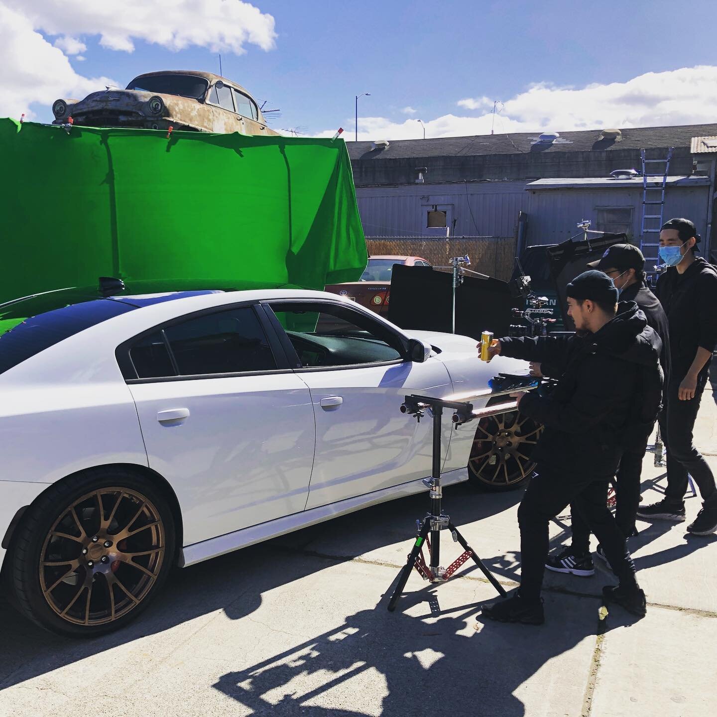 Video shoot in the backlot with @konyginobili @momo.vizualante