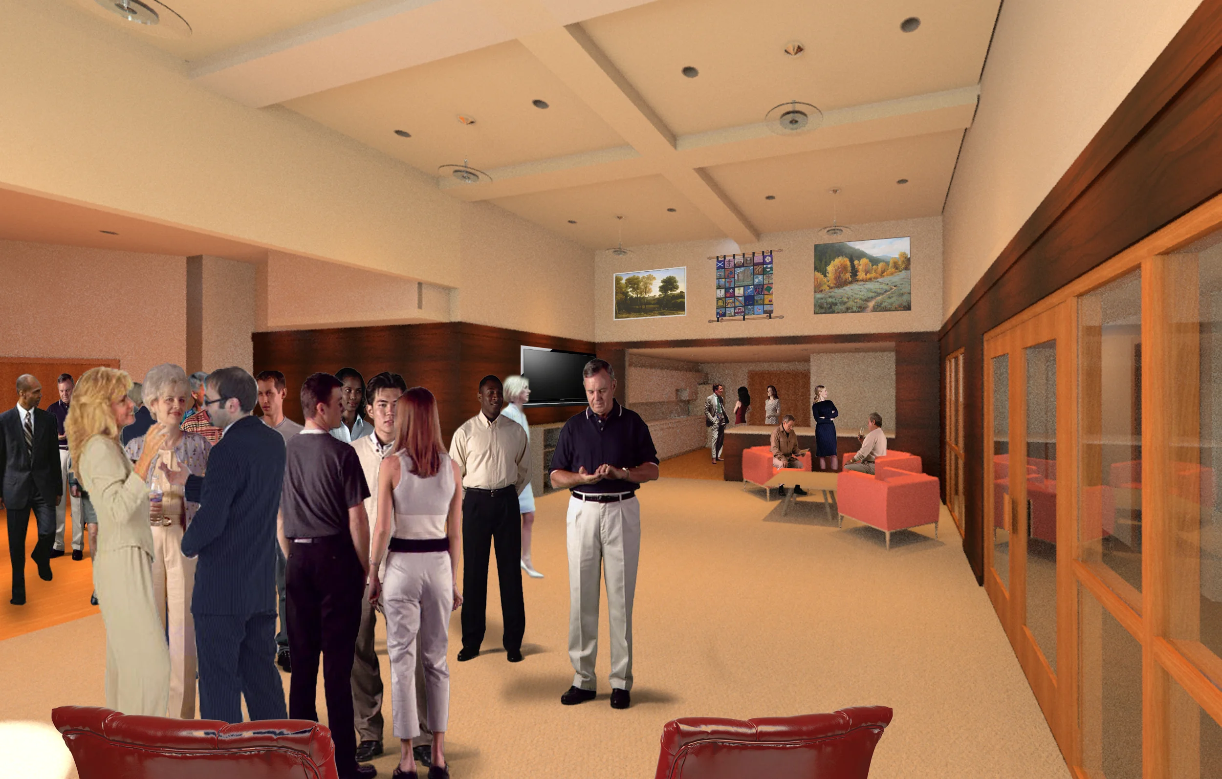 Roland Park Presbyterian Church's historic sanctuary features Gothic architecture, a dark interior, and classic red doors, but modernizing the rest of the church is what Clemens and the Murphy & Dittenhafer team are working on.