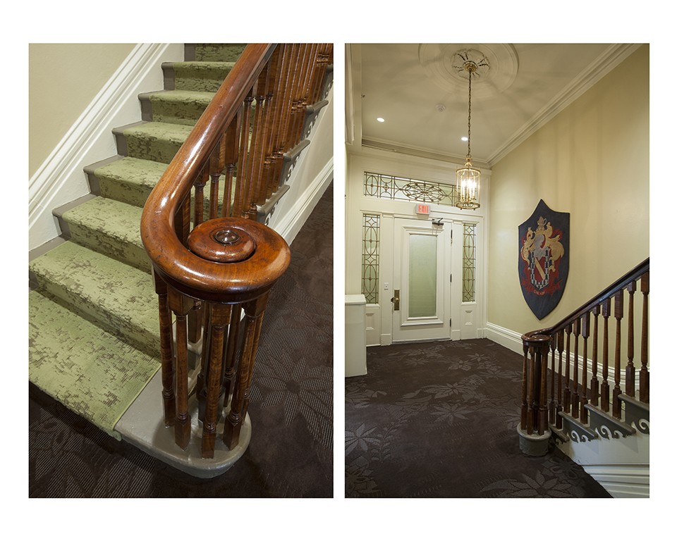 Main Staircase & Entry Area, restored