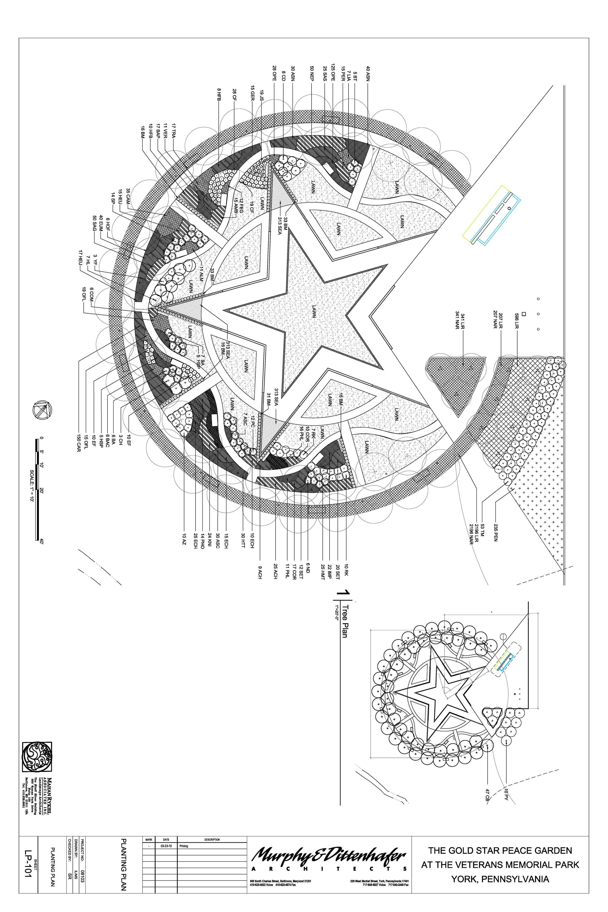 Gold Star Peach Garden Plan