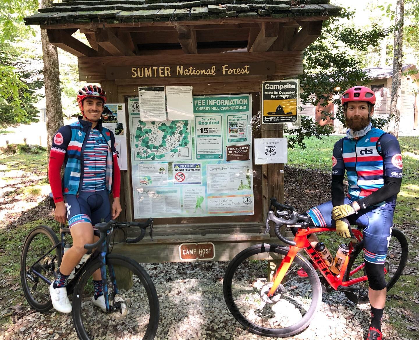 The Ramsbotham&rsquo;s and the Busche&rsquo;s went camping and biking in Sumter National Forest this past weekend! Zeb and Matthew rode through NC, SC, and GA on a scenic state-trifecta road ride, while Annie explored the gravel roads in multiple nat