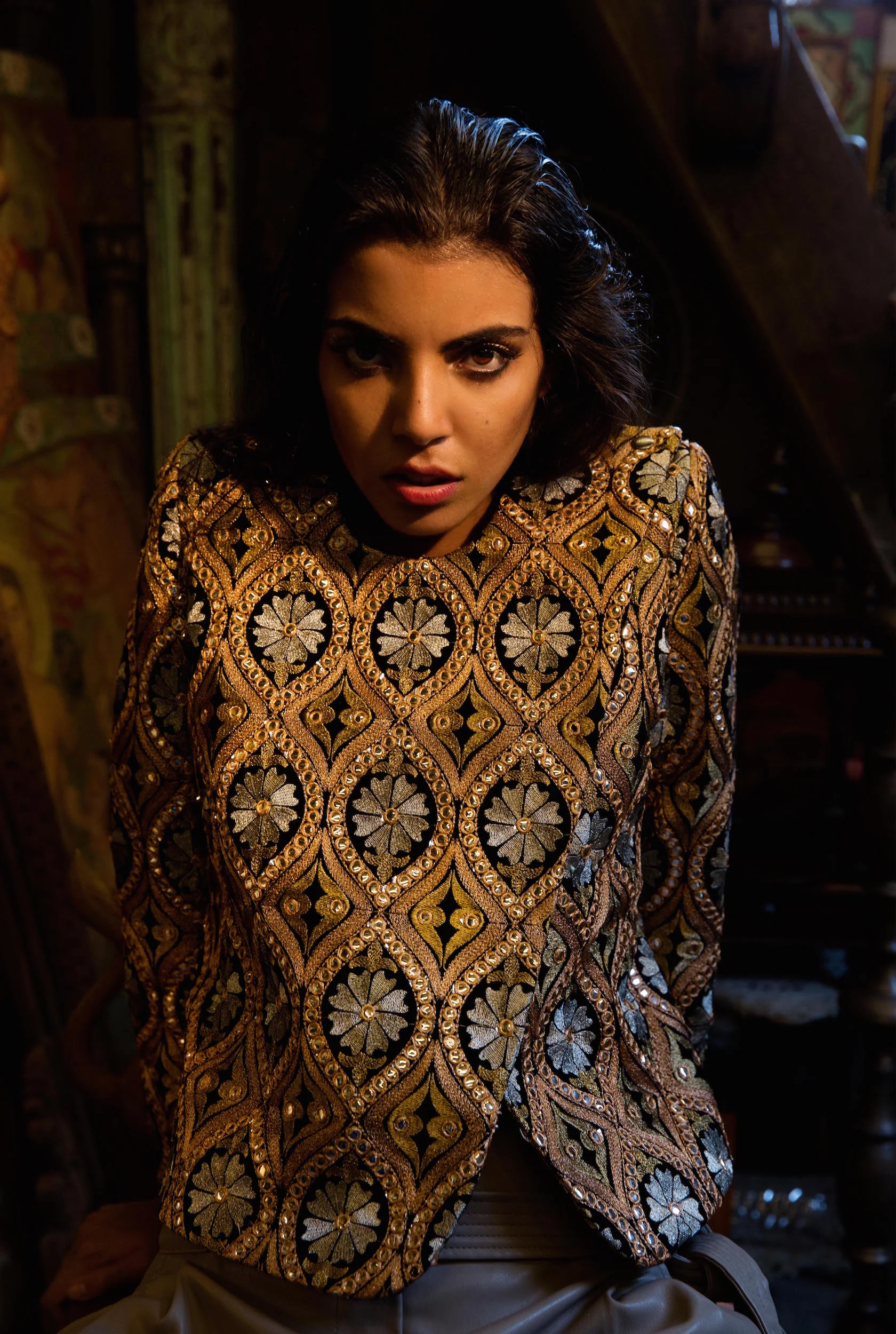 Alexis Jacket in Metallic Embroideries