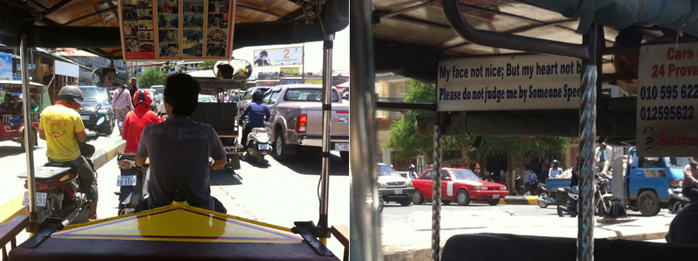 The first ever ride in a tuk tuk. Pure madness with a massive grin on my face.