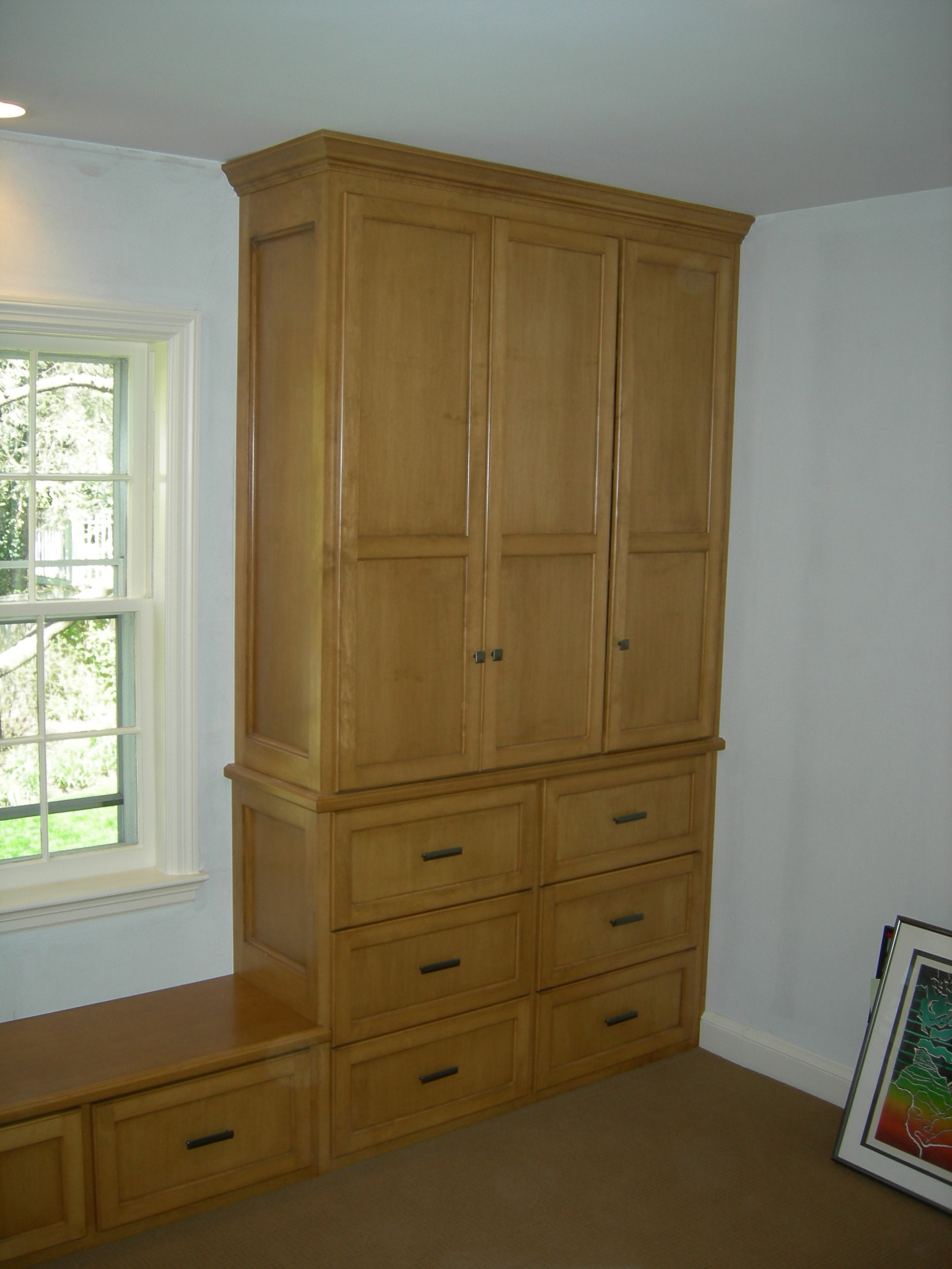 More file storage and tall doors.