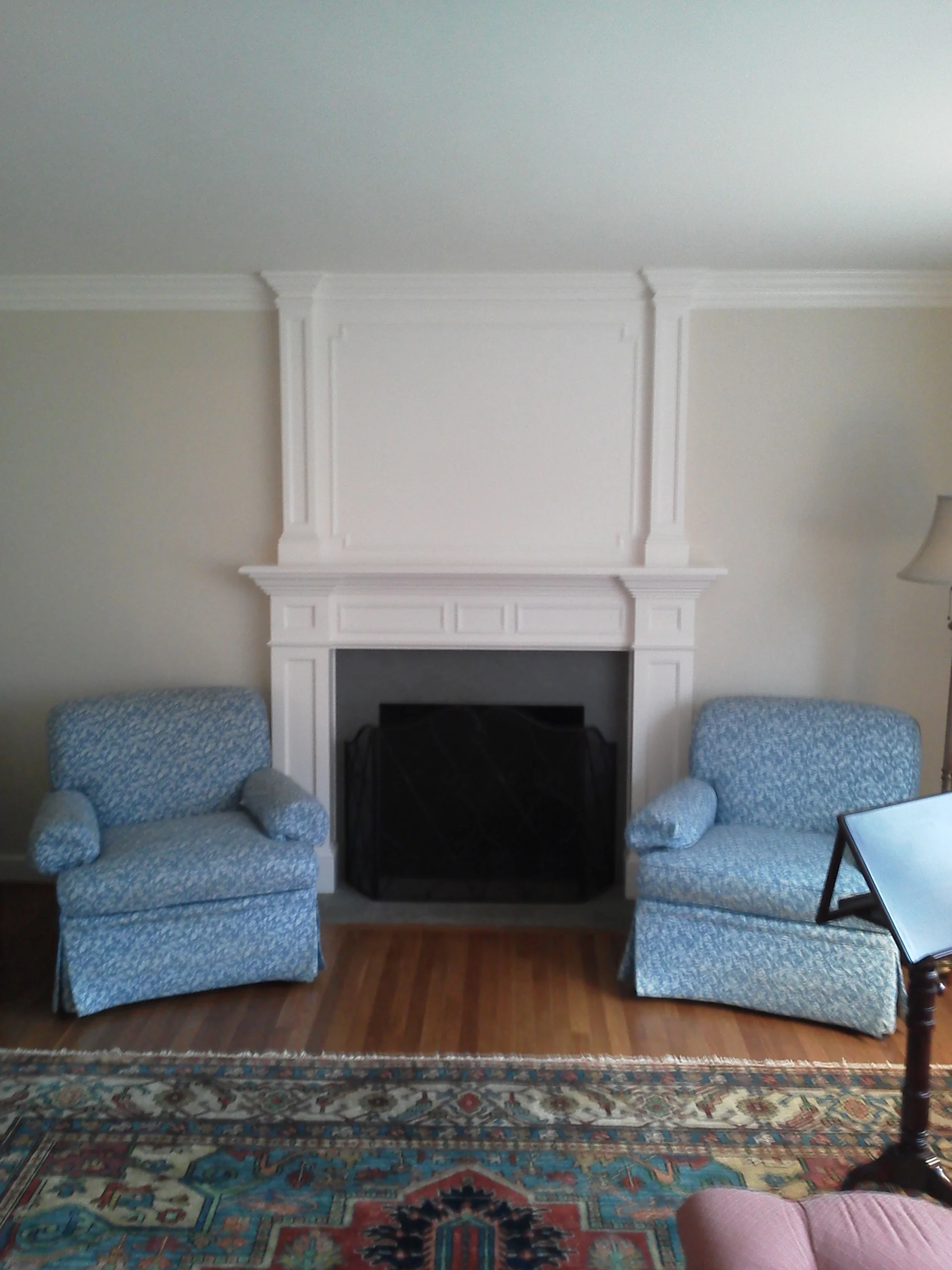 Mantel with pilasters above in Bethesda.