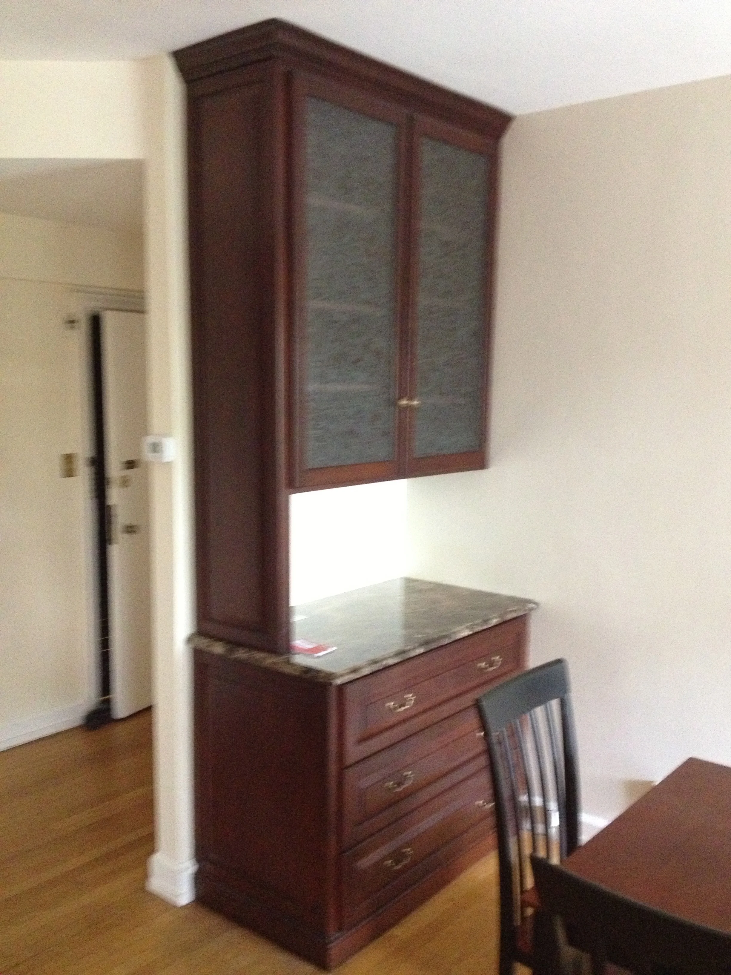 DC mahogany built-in buffet.