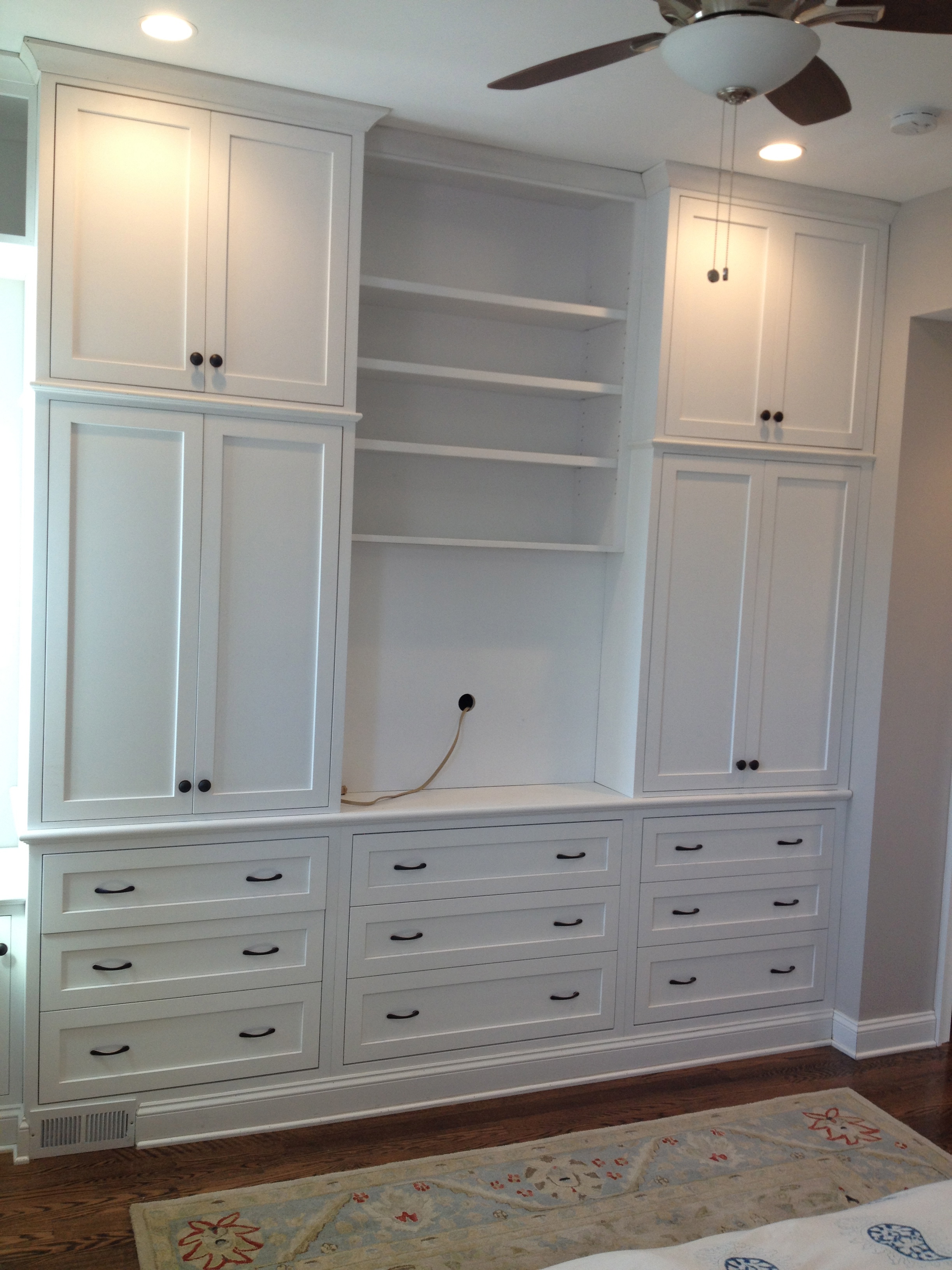 Capitol Hill Built-in with hanging space behind doors.