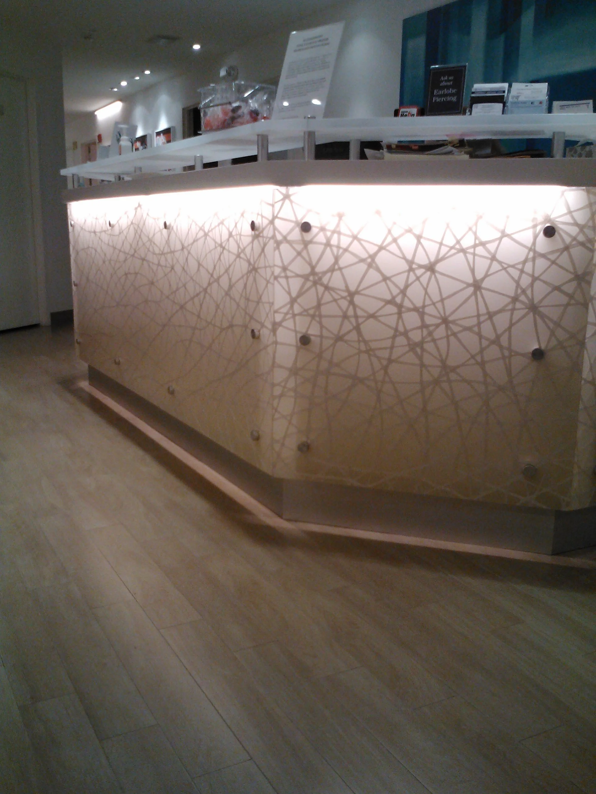 Pediatric office reception desk.