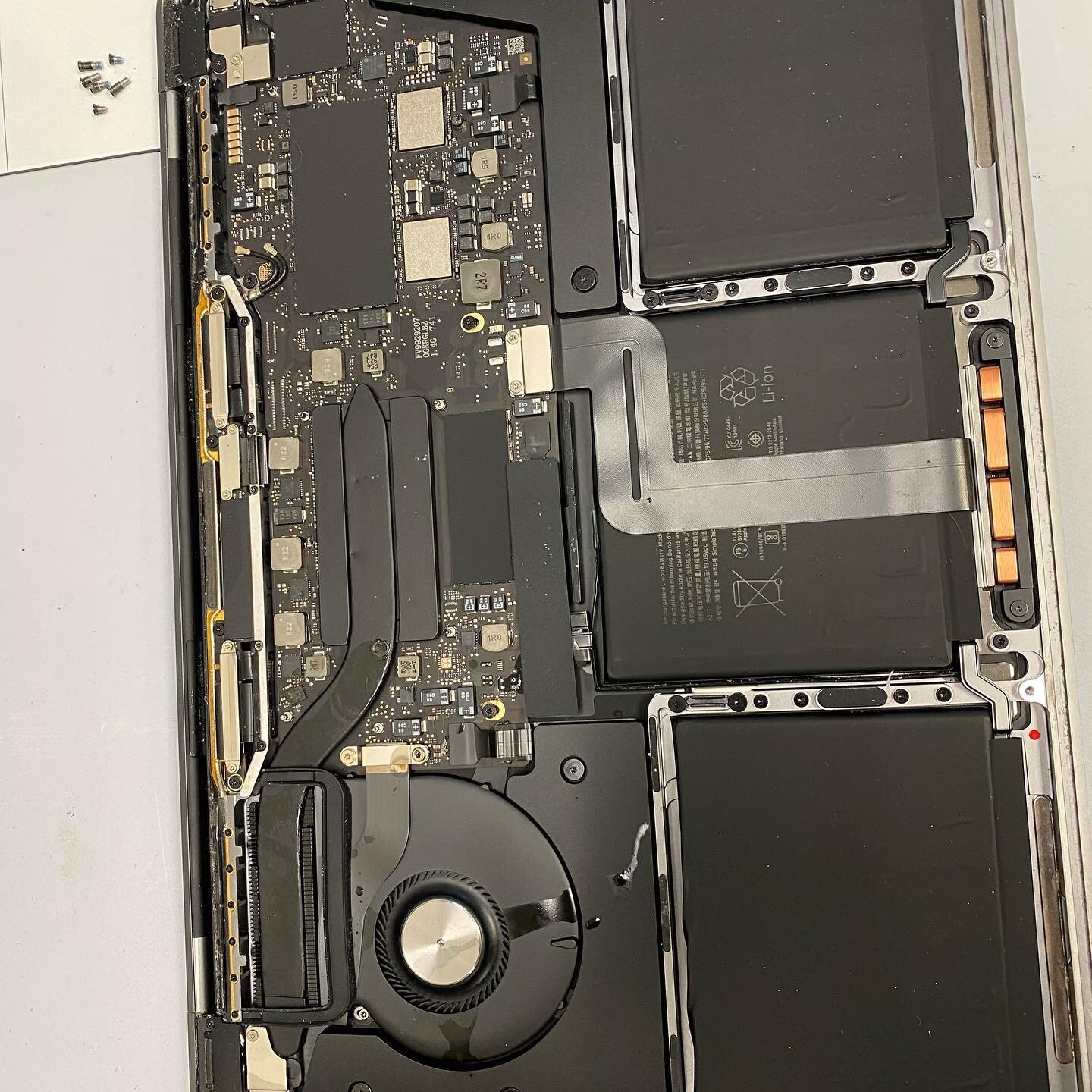 Liquid damaged MacBook Pro 2019 with Touch Bar, working great again. 
#macbookclinicframingham
#macbookpro
#liquiddamage