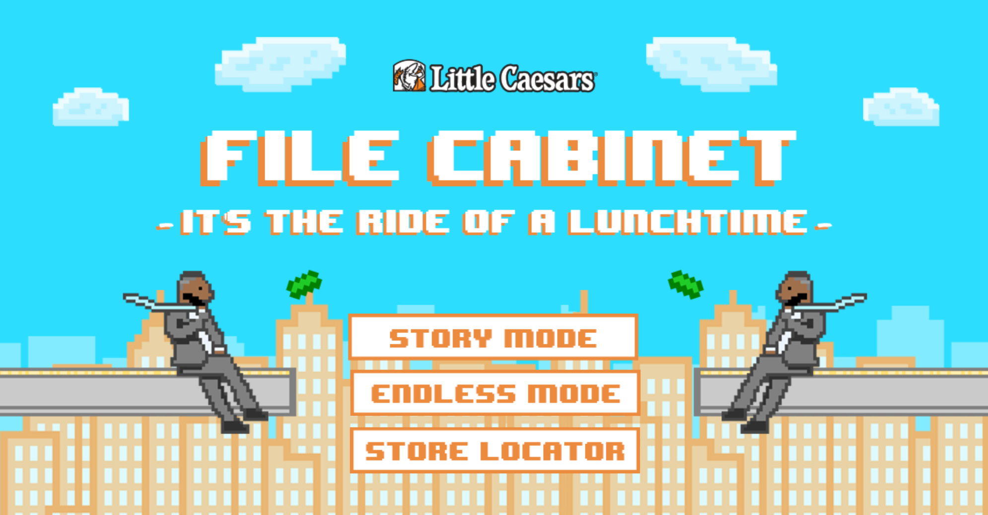 We made an 8-bit game over the span of a couple weekends—designing each pixel one click at a time and learning how to code with the GameSalad software.