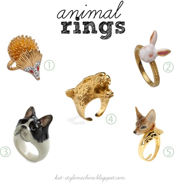 fancy animal rings