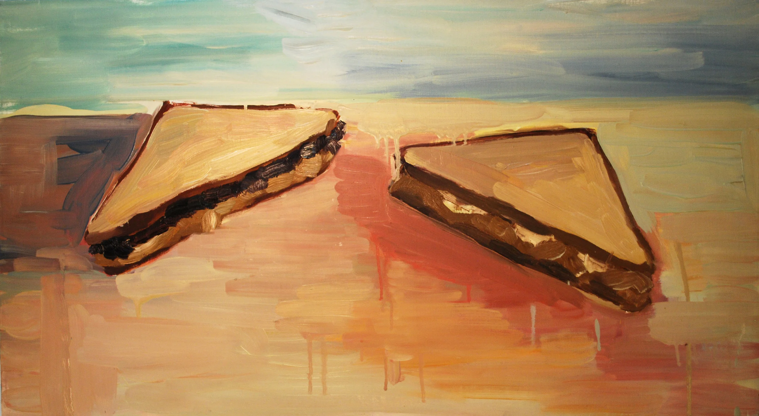  Talking Sandwiches  Oil on Canvas   SOLD  