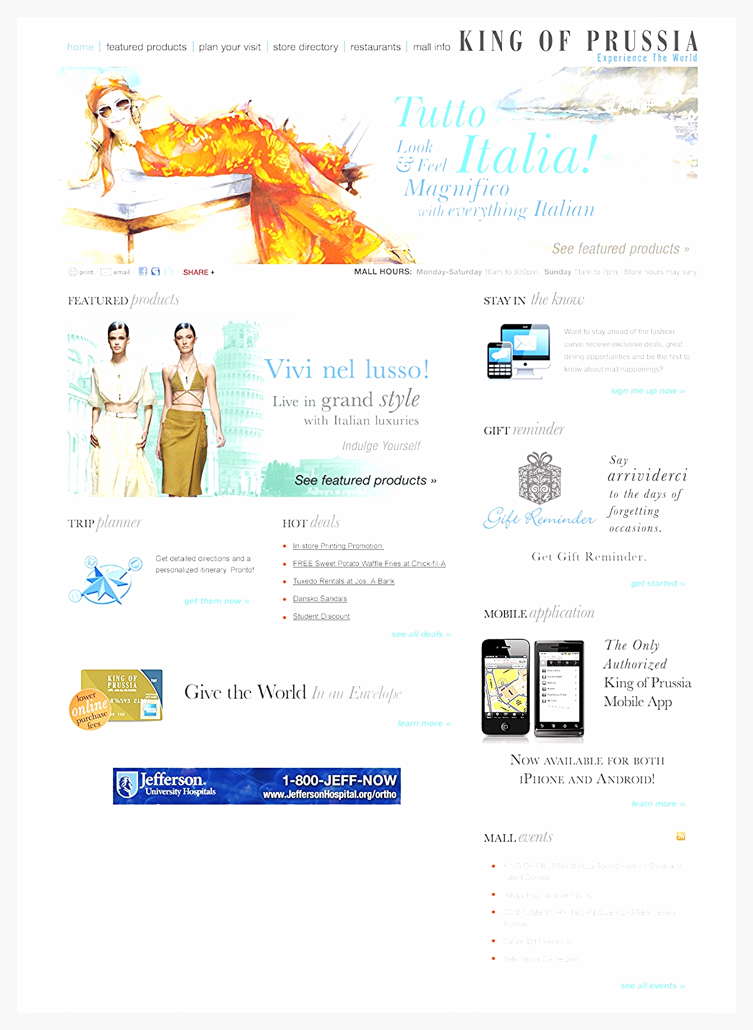 King of Prussia Mall Web Refresh