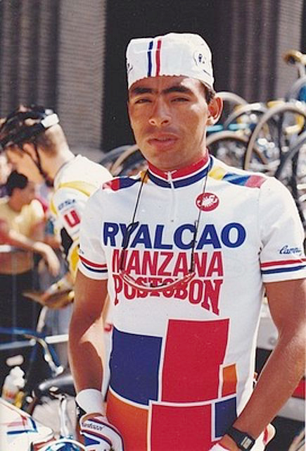 Postobon back in the 1980s. The rider pictured is Omar "El Zorro" Hernandez, After he retired, Hernandez became a drug addict, and also developed an alcohol problem. He was nearly killed in violent attacks several times before getting clean, and becoming a preacher in order to help others beat their addiction. You can read more about him here .
