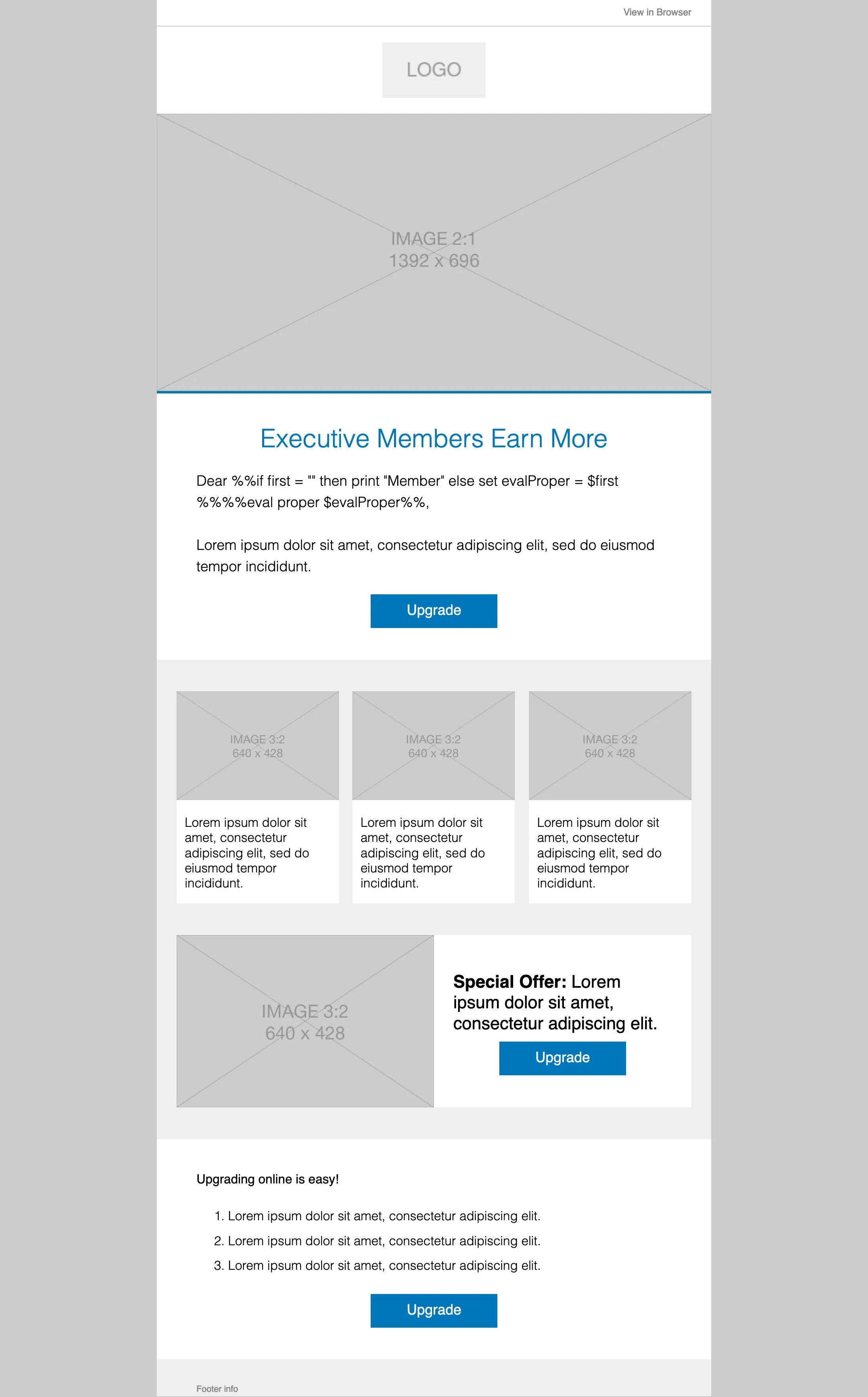 Email template for Costco Membership
