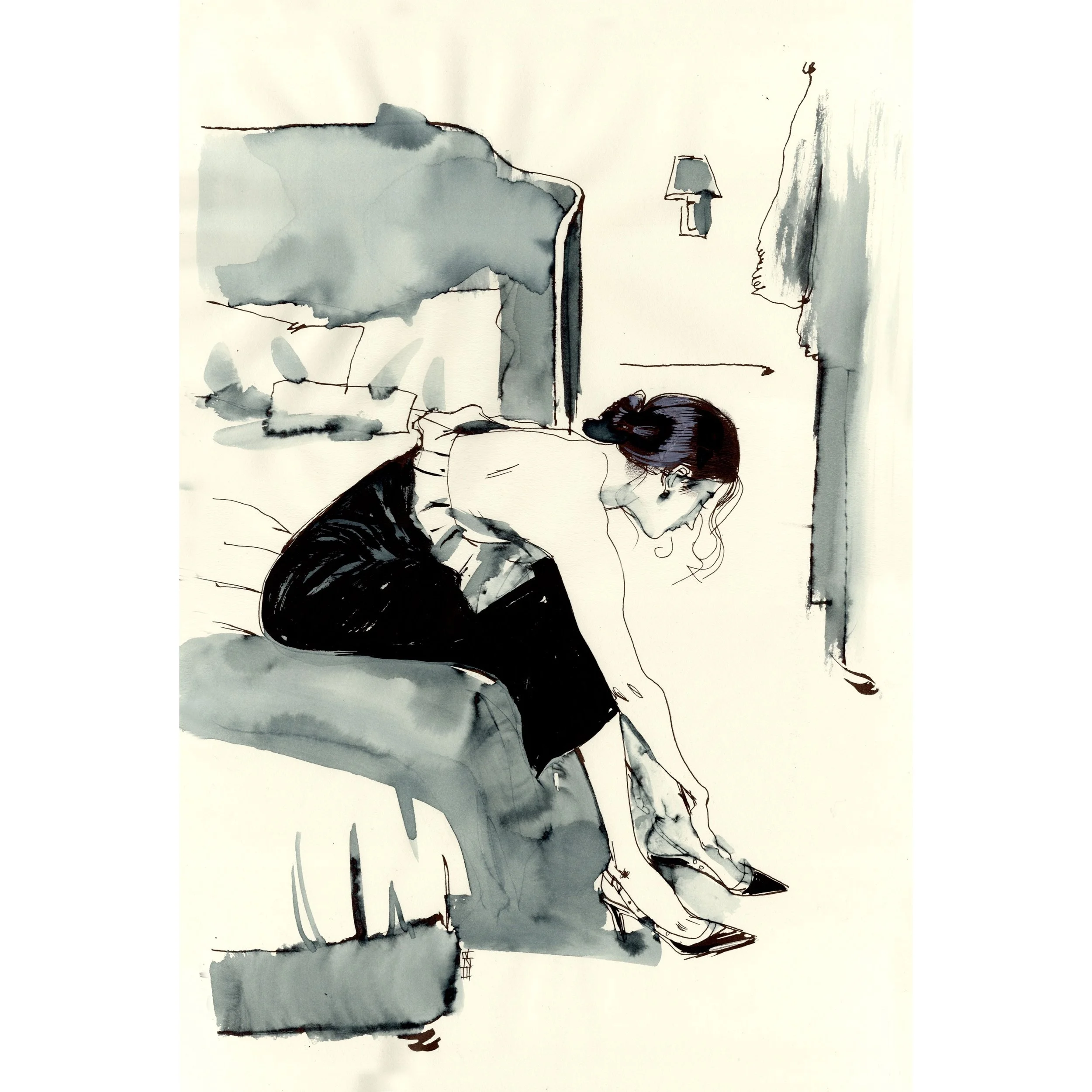 Putting On Her Heels