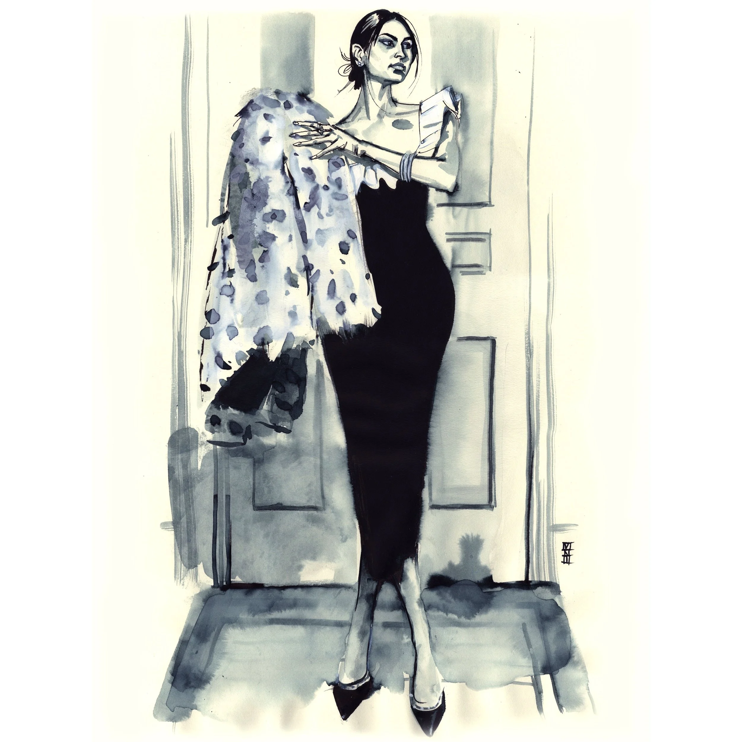 Her Fur Coat, Study