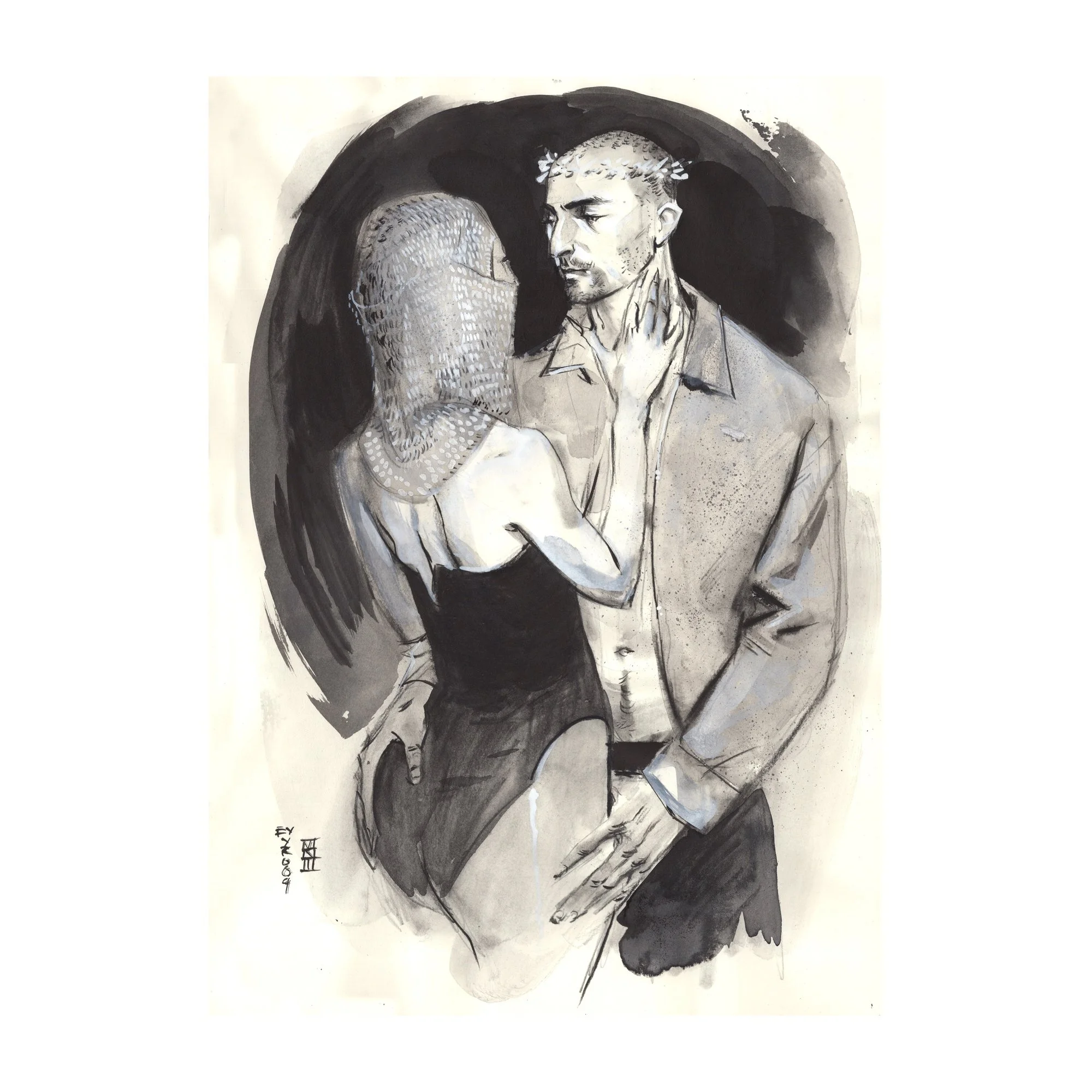 LOVERS, 16.5 x 11.5