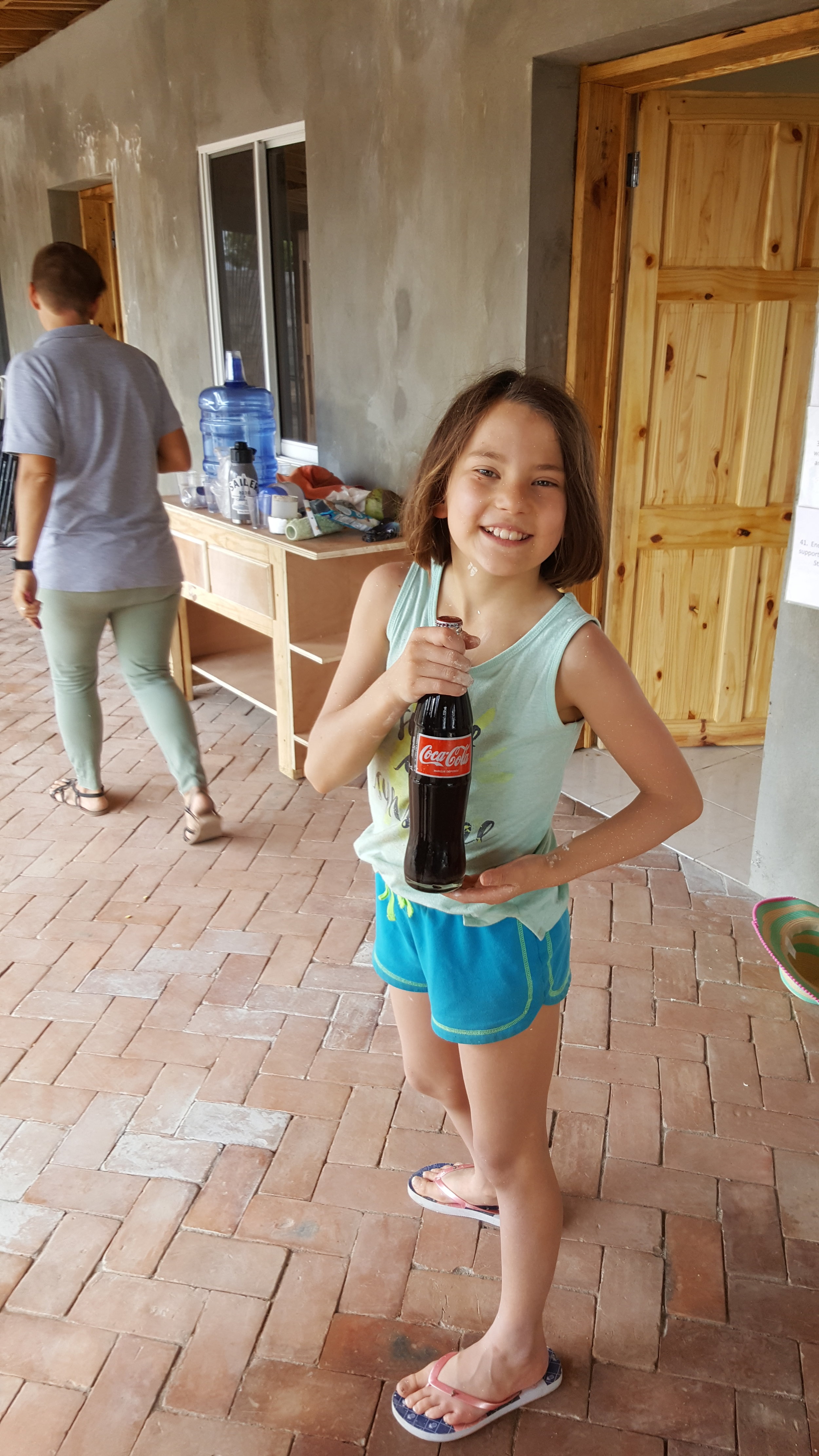 Gia's very first coke!