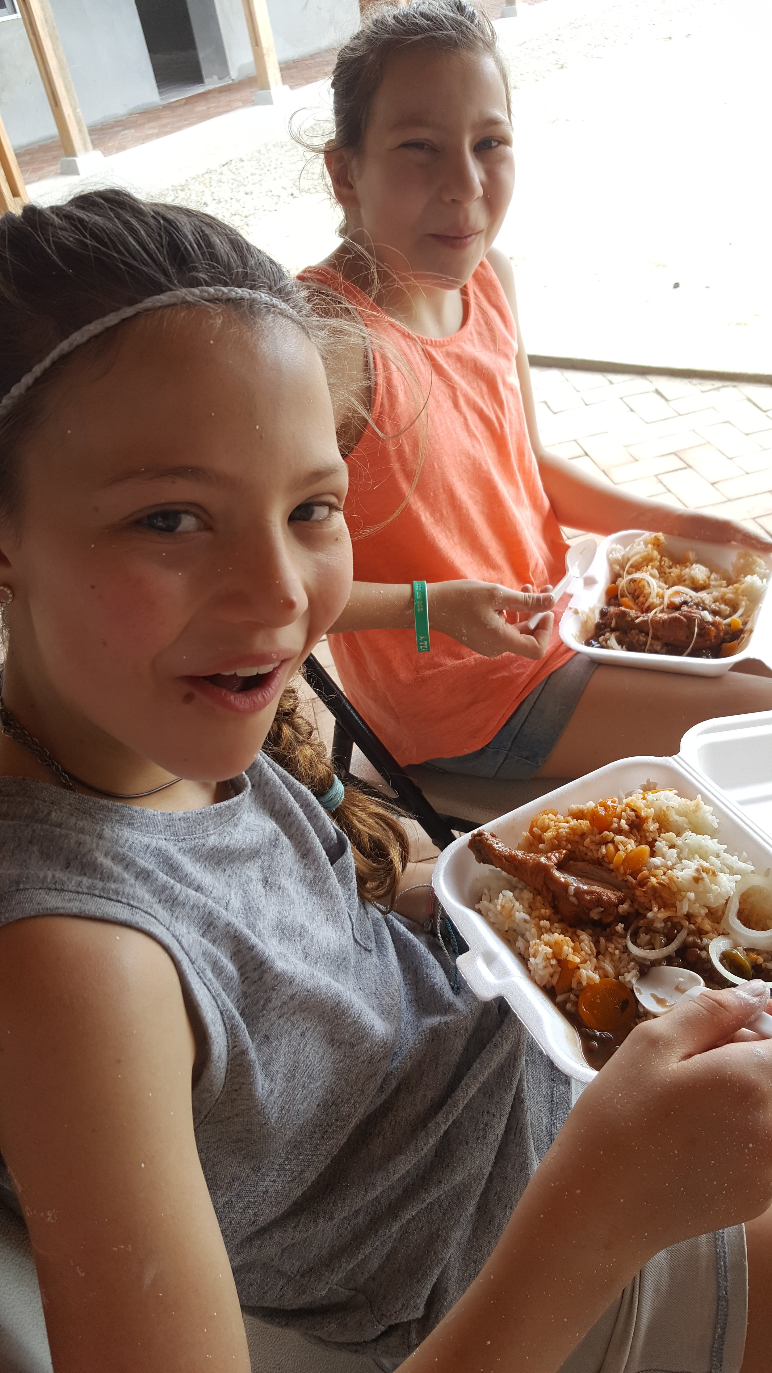  We enjoyed our Haitian lunches, cooked for us each work day out at the land. 