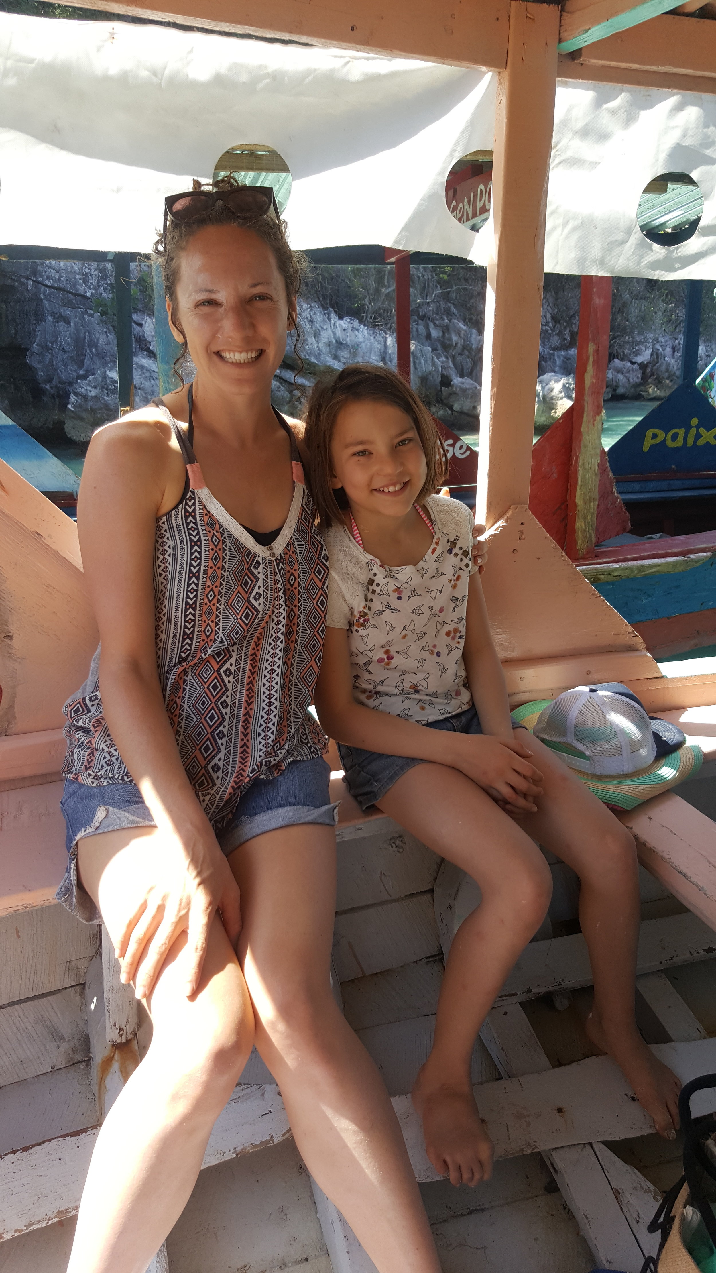 Amy and Gia, sunscreened up and ready to enjoy the day.